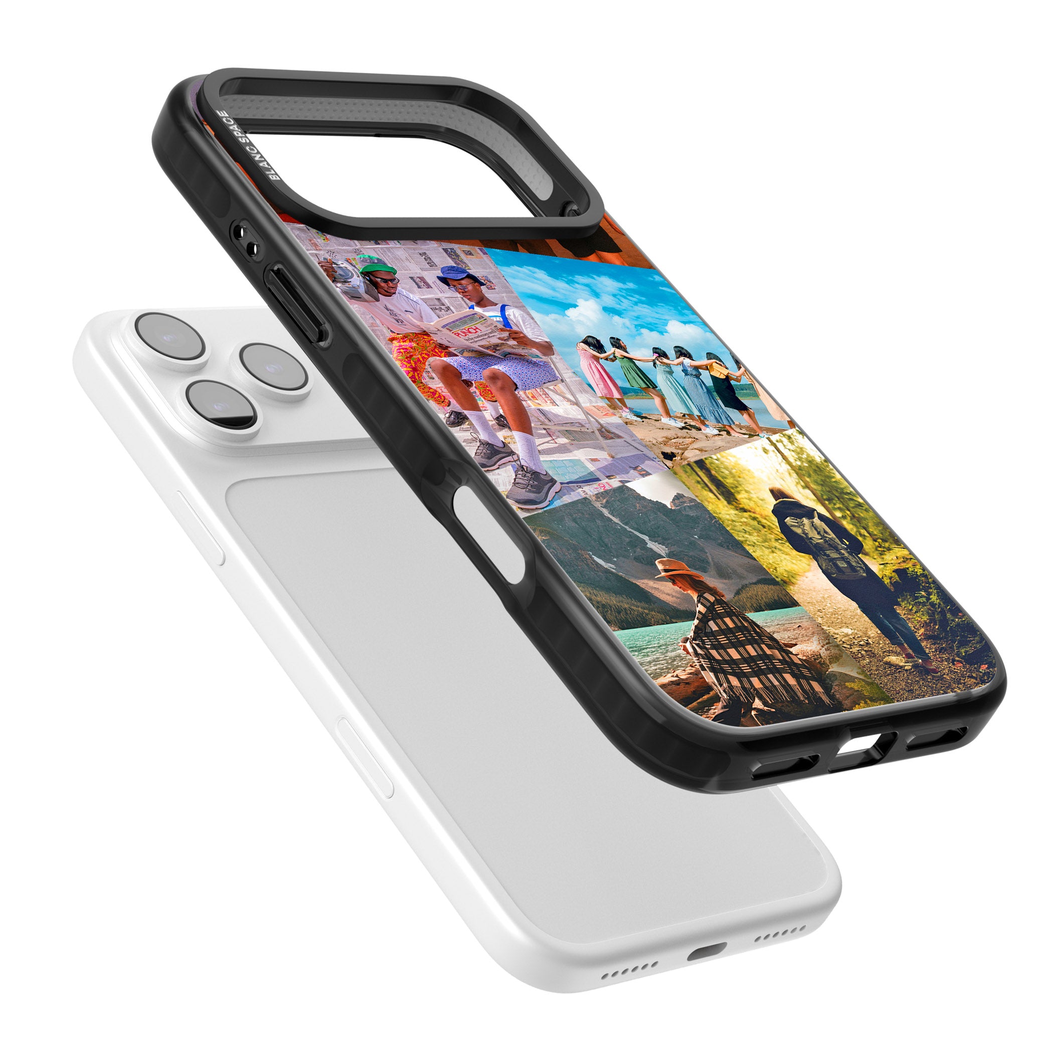 Personalised Abstract Photo Grid iPhone 17 Pro Impact Pro Black Phone Case Colours