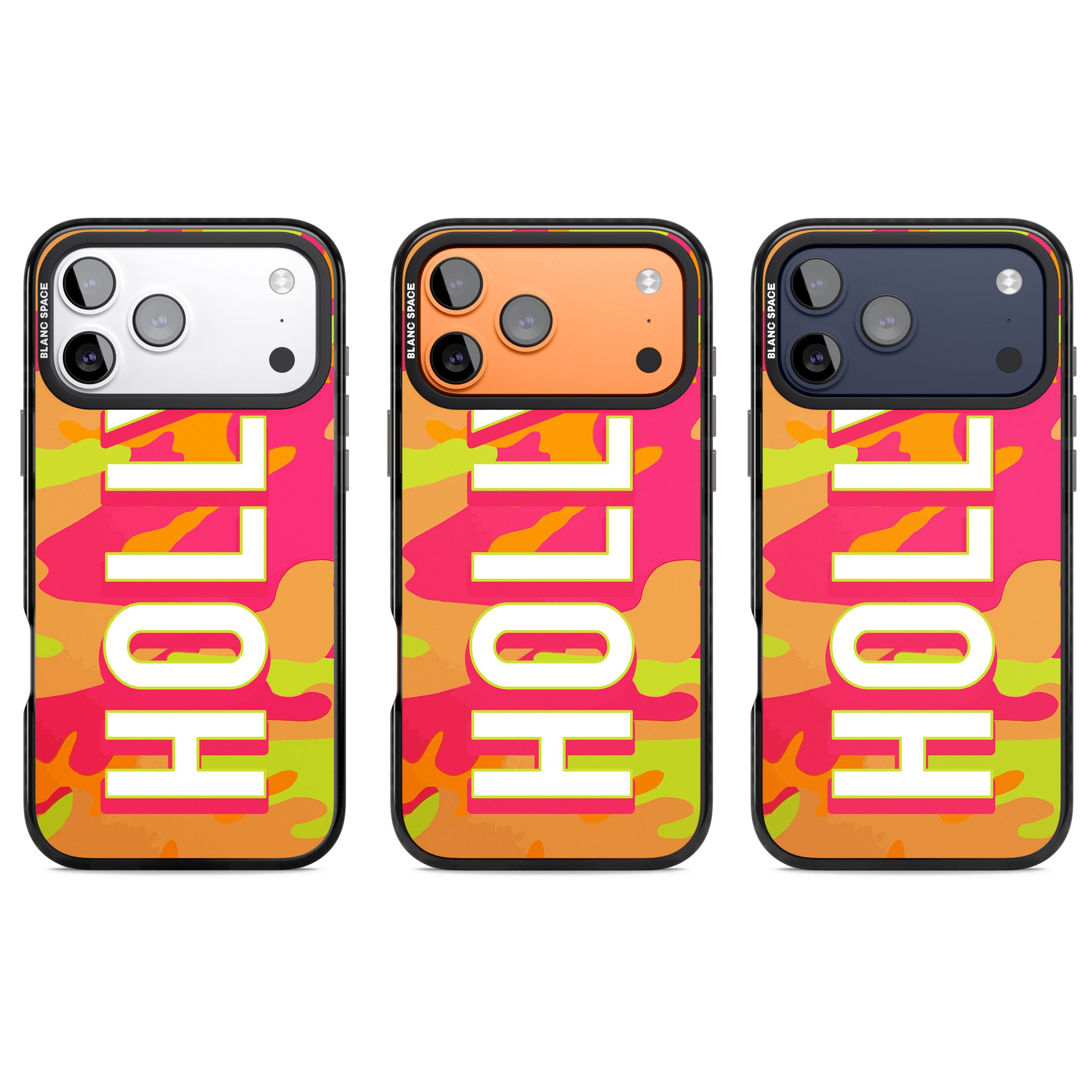 Personalised Bold Neon Camo iPhone 17 Pro Impact Pro Black Phone Case APT Impact Protection