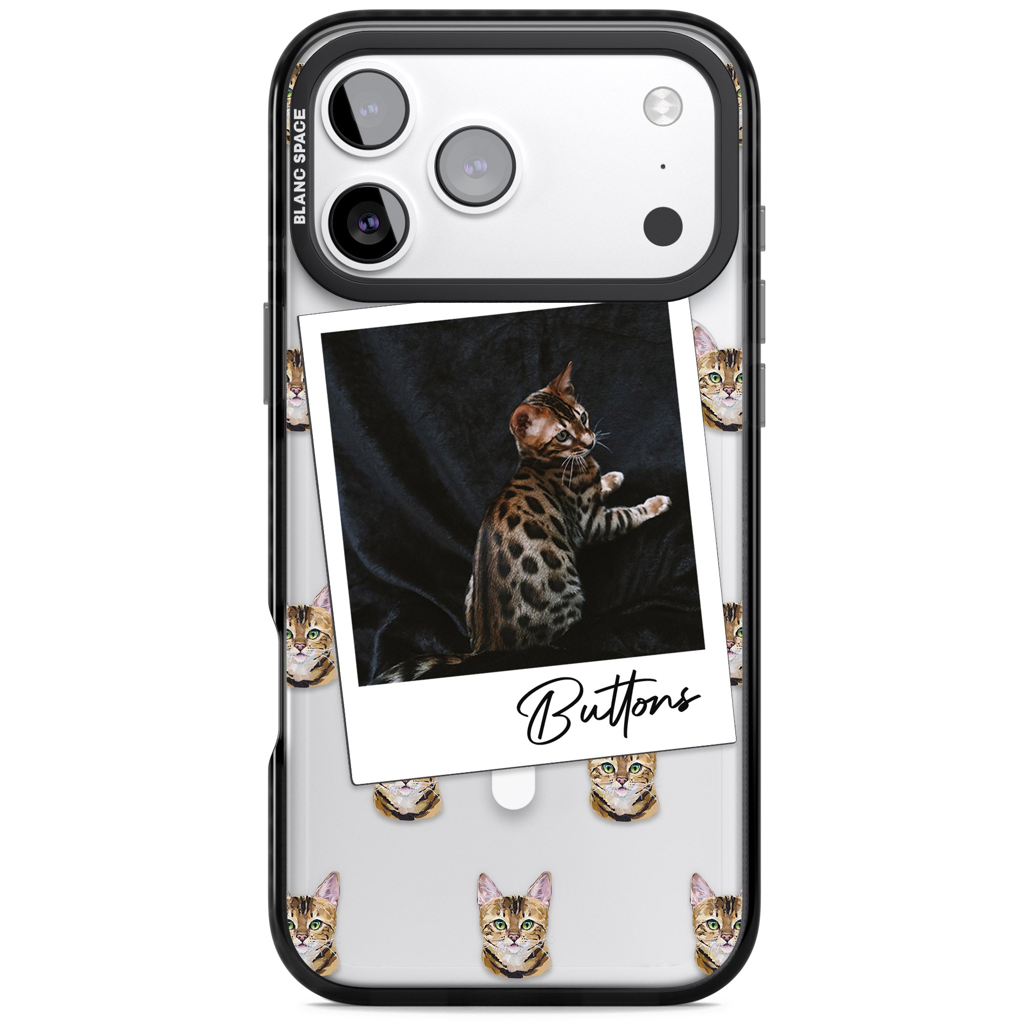 Personalised Bengal Cat Photo iPhone 17 Pro Max Impact Pro Black Phone Case