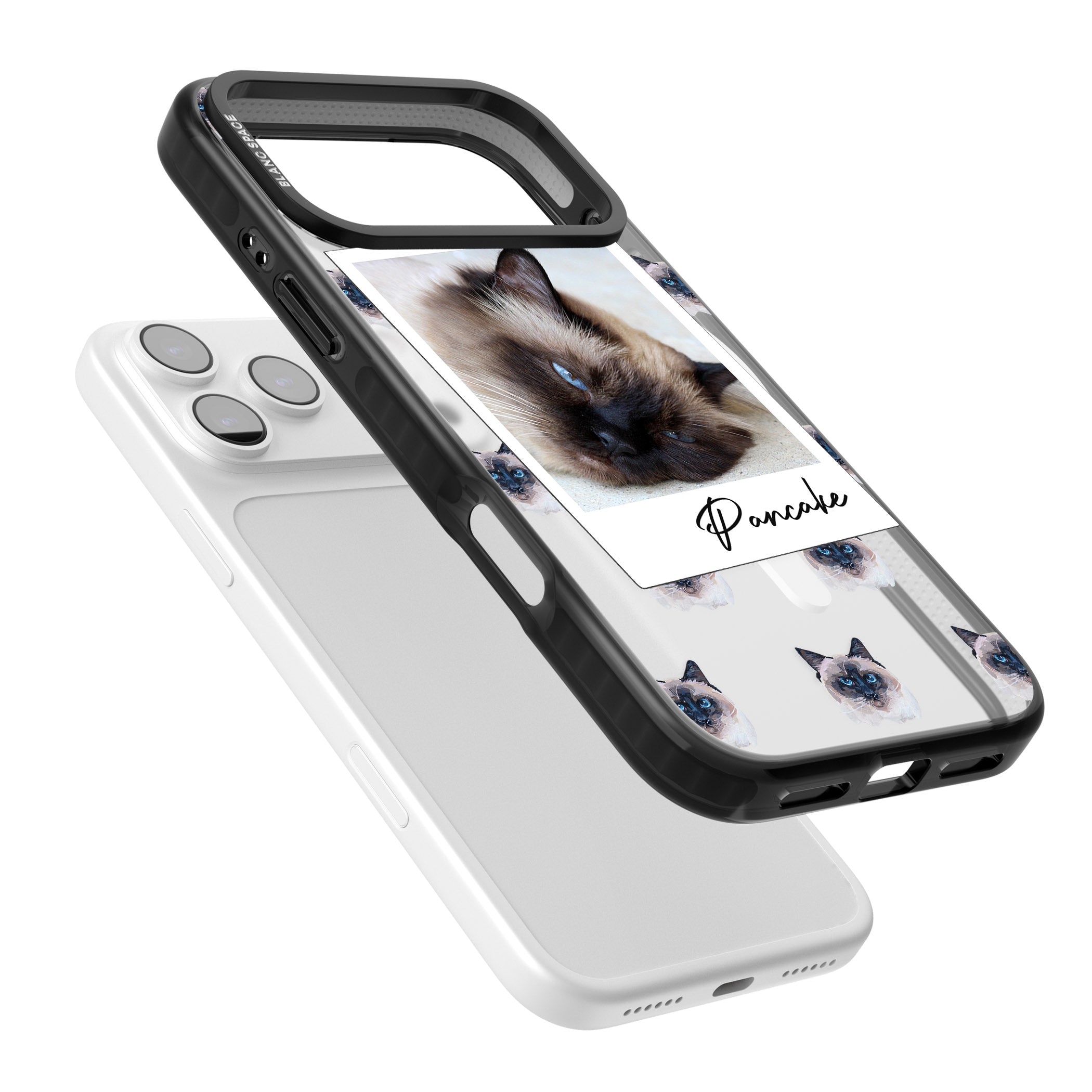 Personalised Burmese Cat Photo iPhone 17 Pro Impact Pro Black Phone Case Colours