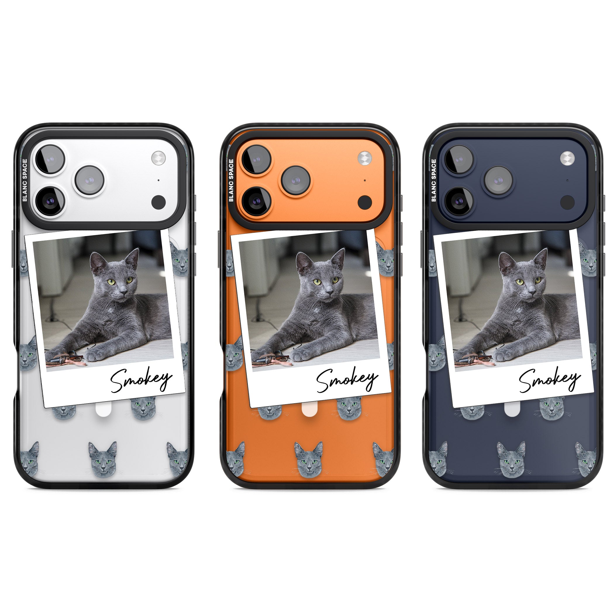 Personalised Korat Cat Photo iPhone 17 Pro Impact Pro Black Phone Case APT Impact Protection