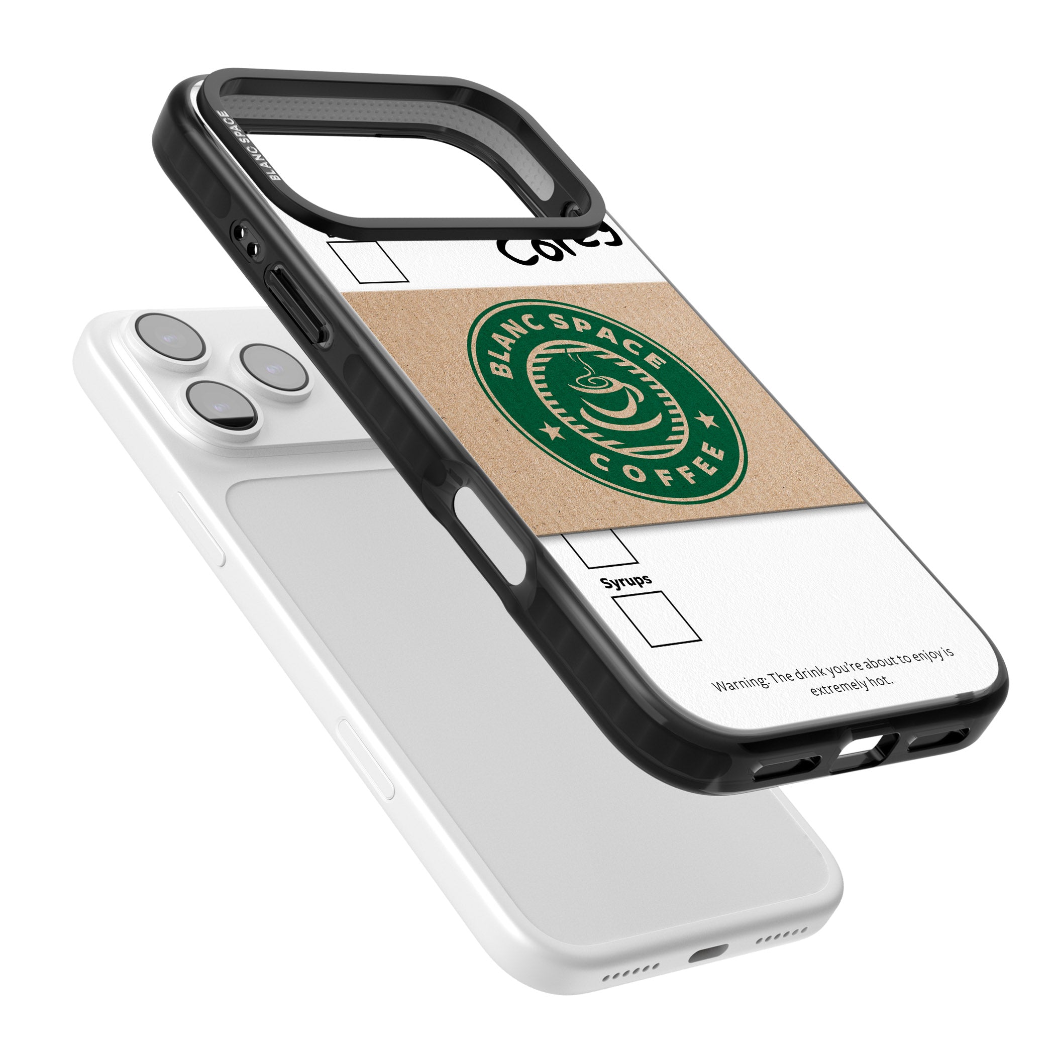 Personalised Coffee Cup iPhone 17 Pro Max Impact Pro Black Phone Case Colours