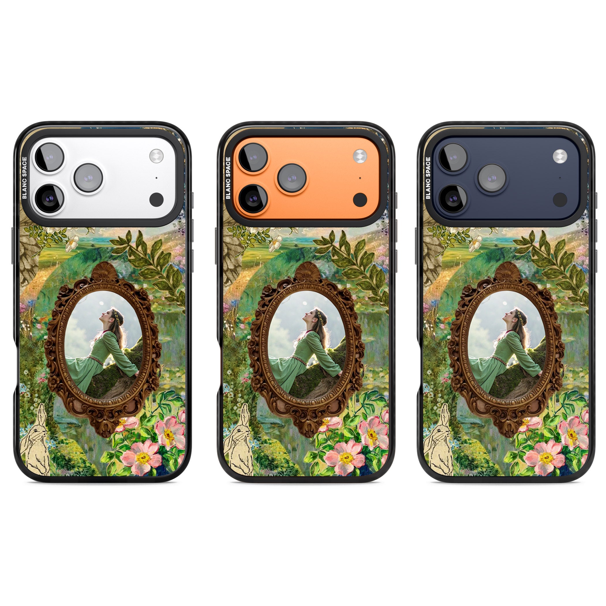 Personalised Meadow Frame iPhone 17 Pro Impact Pro Black Phone Case APT Impact Protection