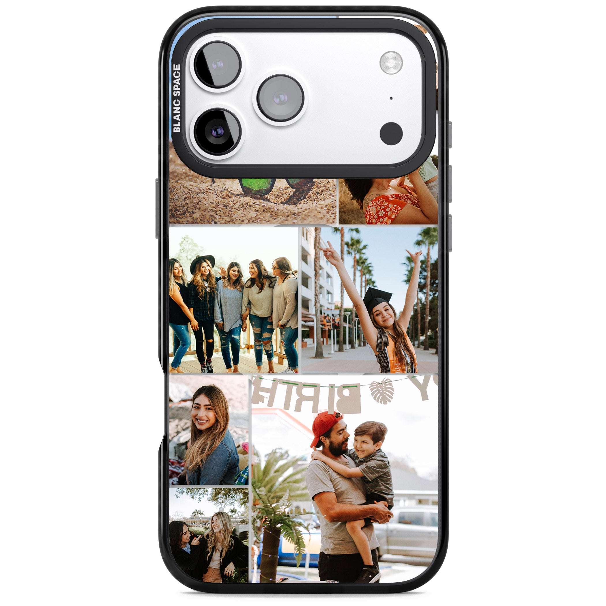 Personalised Photo Grid iPhone 17 Pro Max Impact Pro Black Phone Case