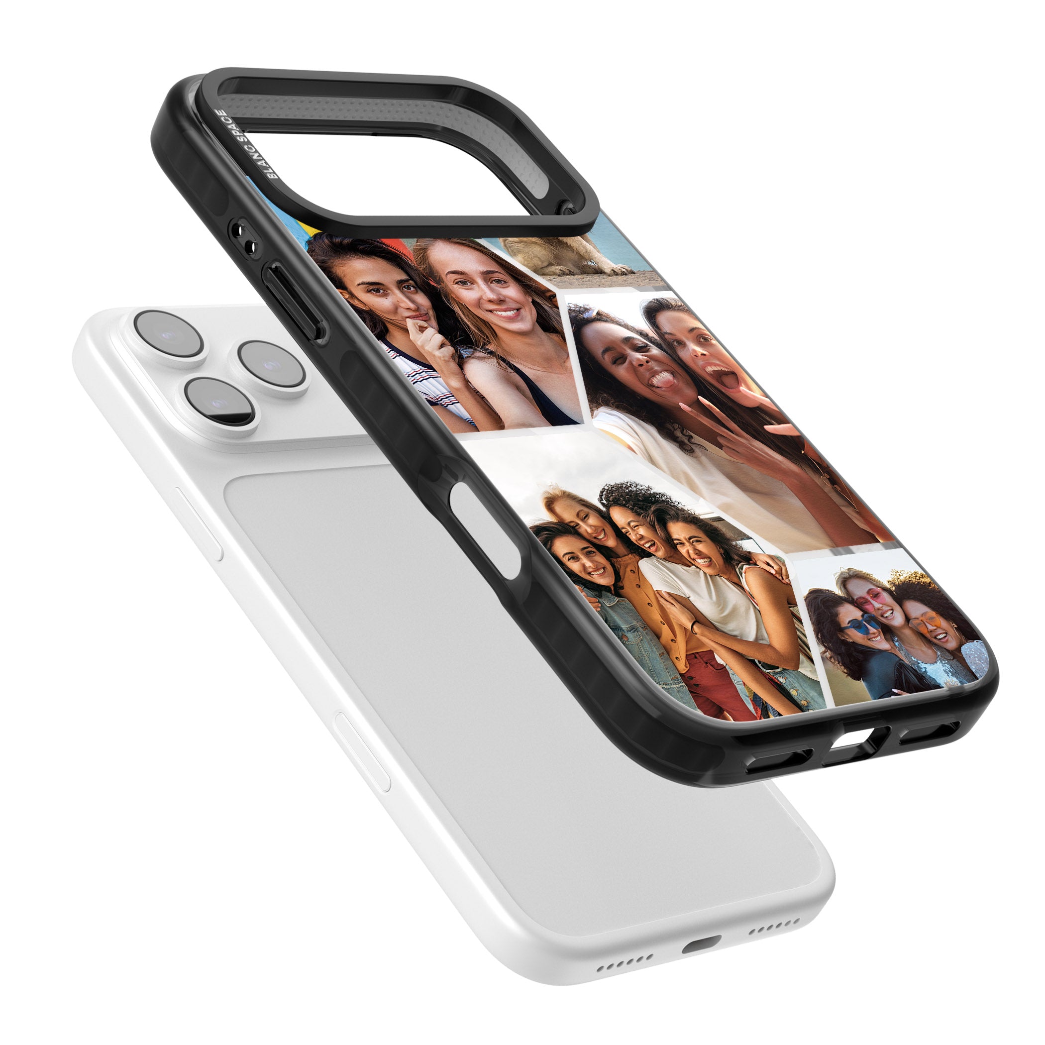 Personalised Beehive Photo Grid iPhone 17 Pro Impact Pro Black Phone Case Colours