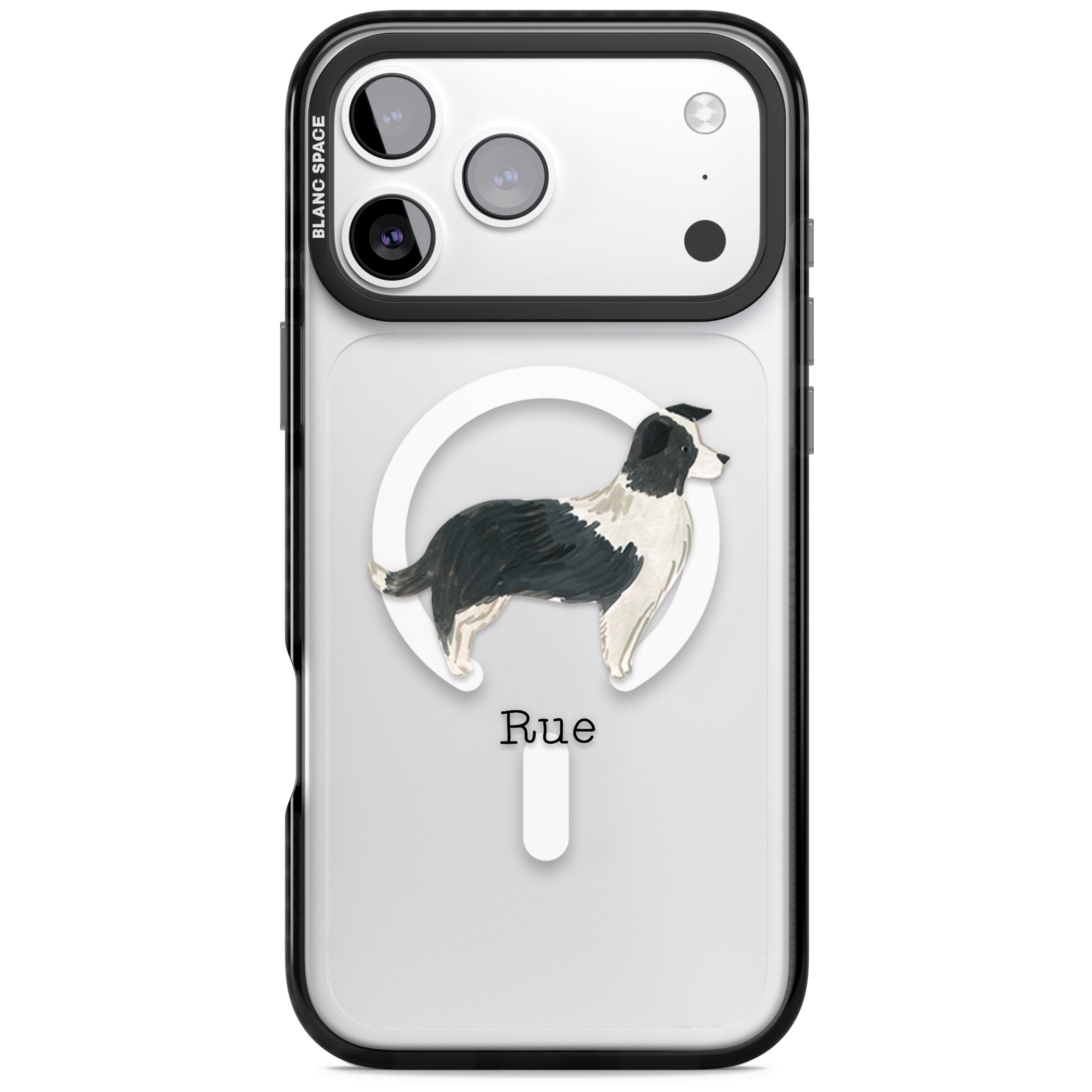 Personalised Border Collie iPhone 17 Pro Max Impact Pro Black Phone Case