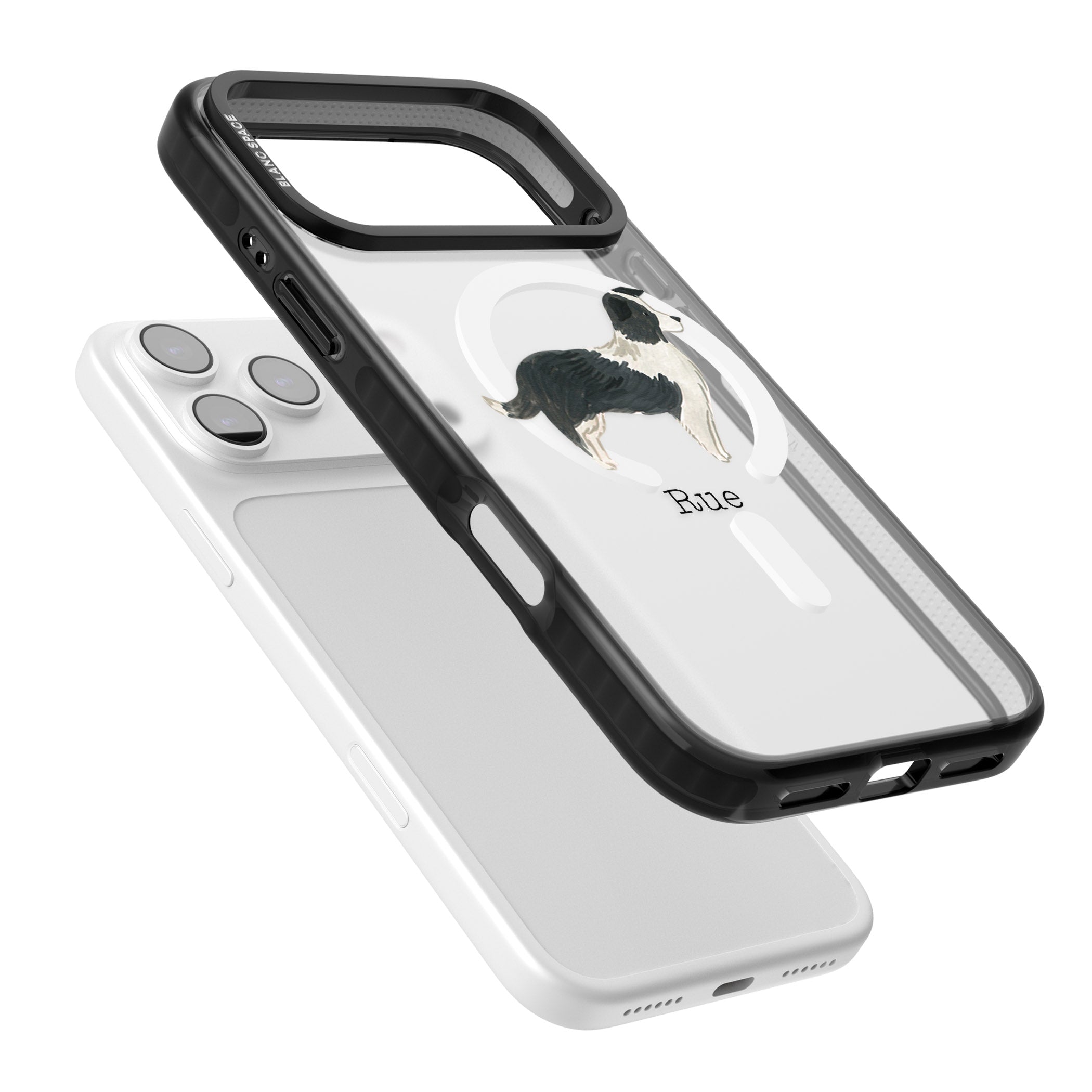 Personalised Border Collie iPhone 17 Pro Max Impact Pro Black Phone Case Colours