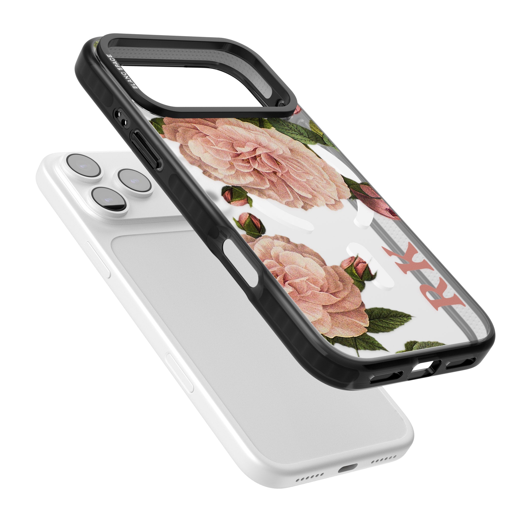 Personalised Vintage Floral iPhone 17 Pro Max Impact Pro Black Phone Case Colours