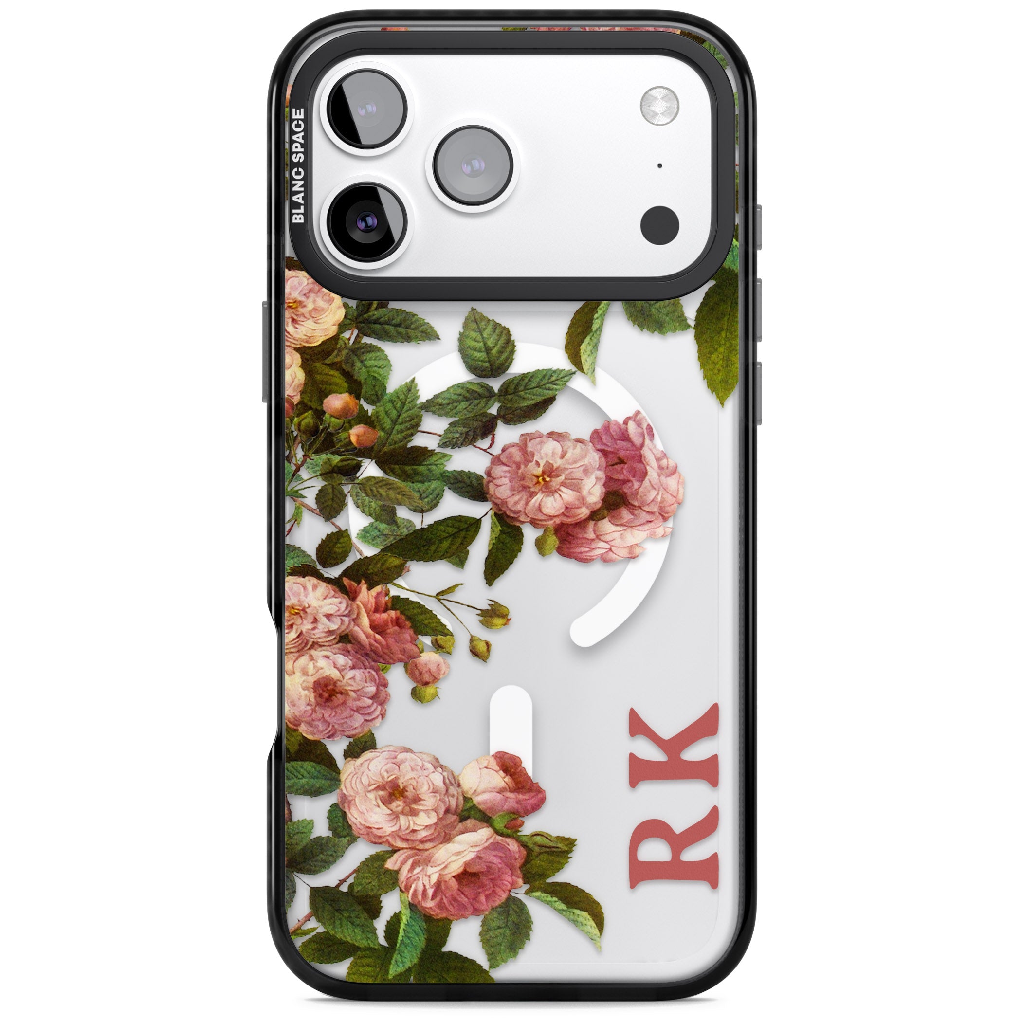 Personalised Vintage Floral Garden iPhone 17 Pro Max Impact Pro Black Phone Case