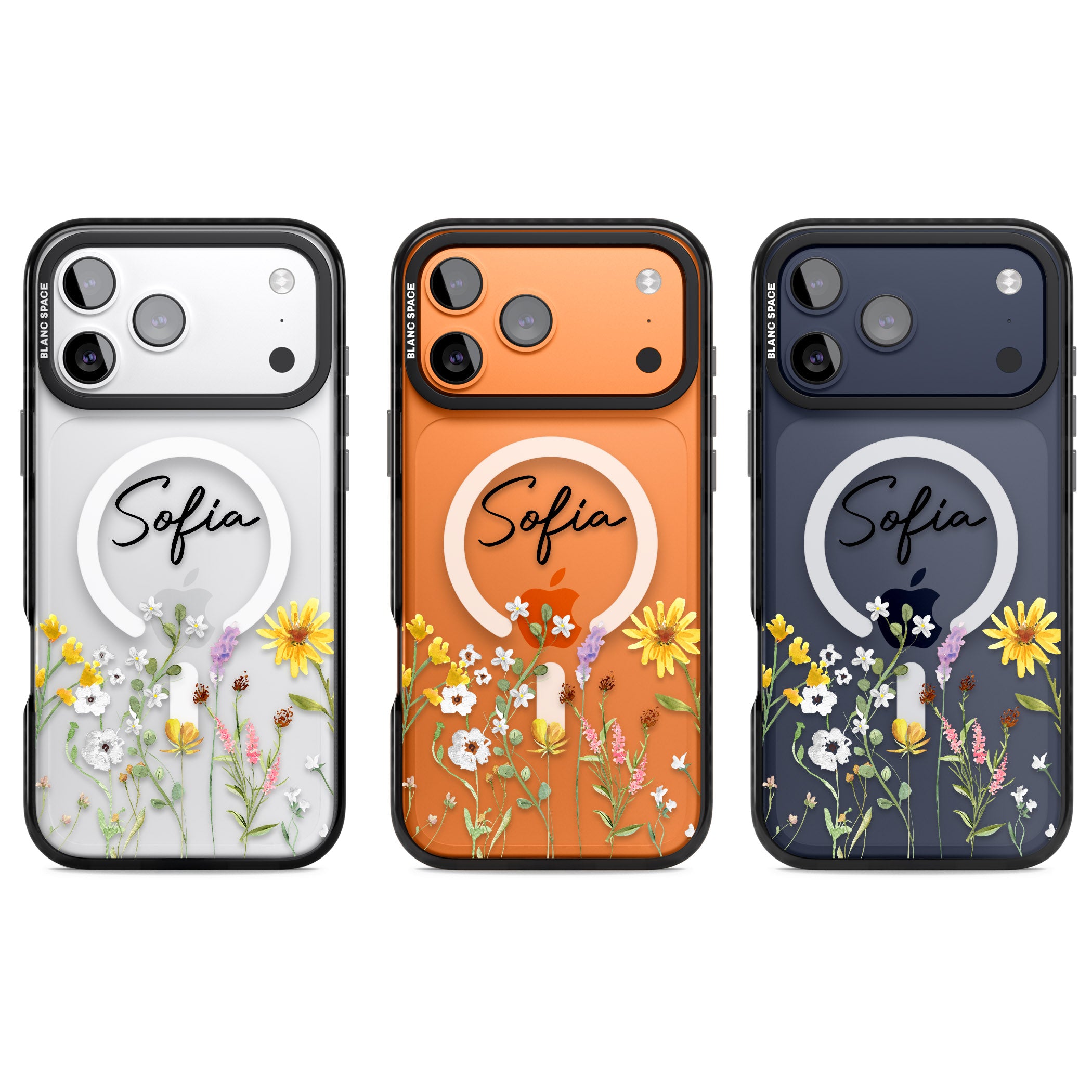 Personalised April Wildfowers iPhone 17 Pro Impact Pro Black Phone Case APT Impact Protection
