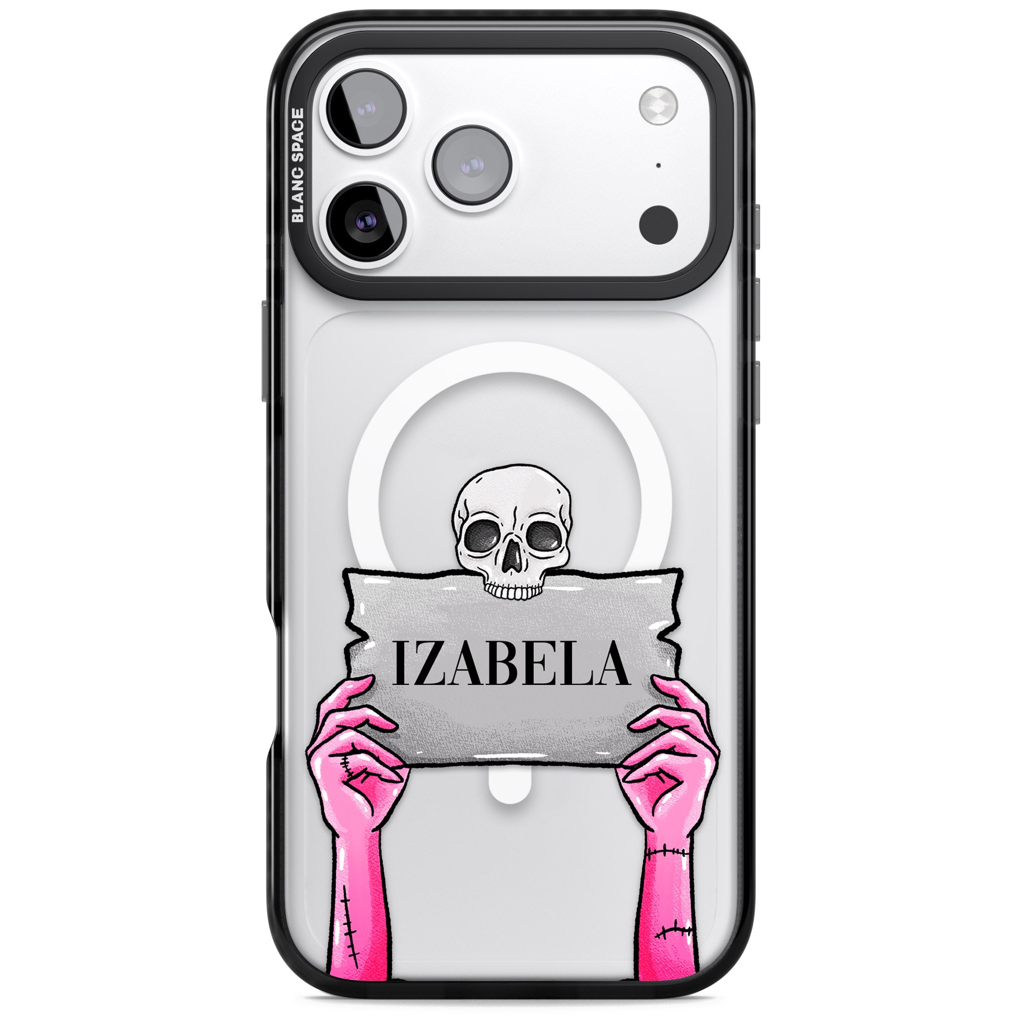 Personalised Grave Plaque iPhone 17 Pro Impact Pro Black Phone Case