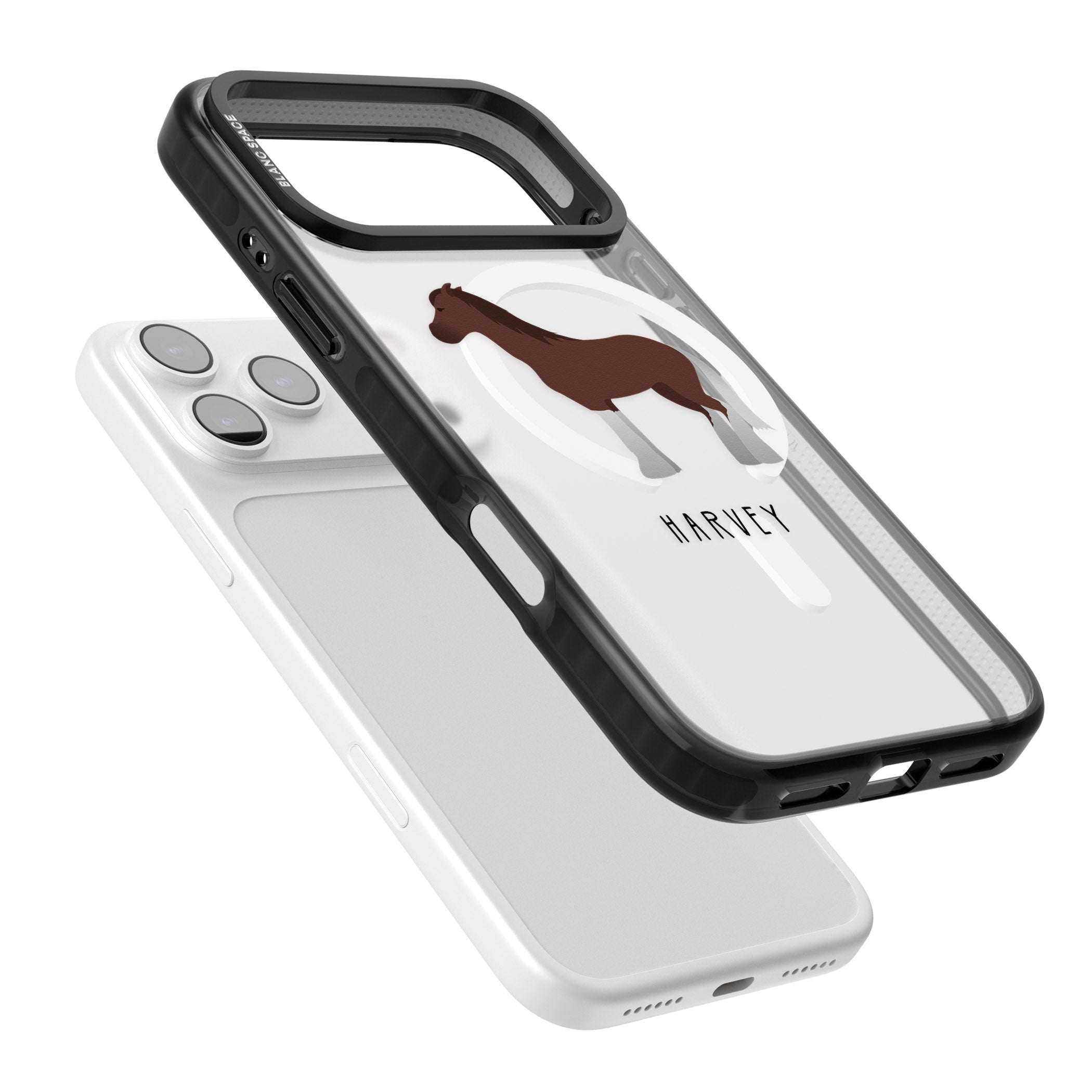 Personalised Brown Horse iPhone 17 Pro Max Impact Pro Black Phone Case Colours