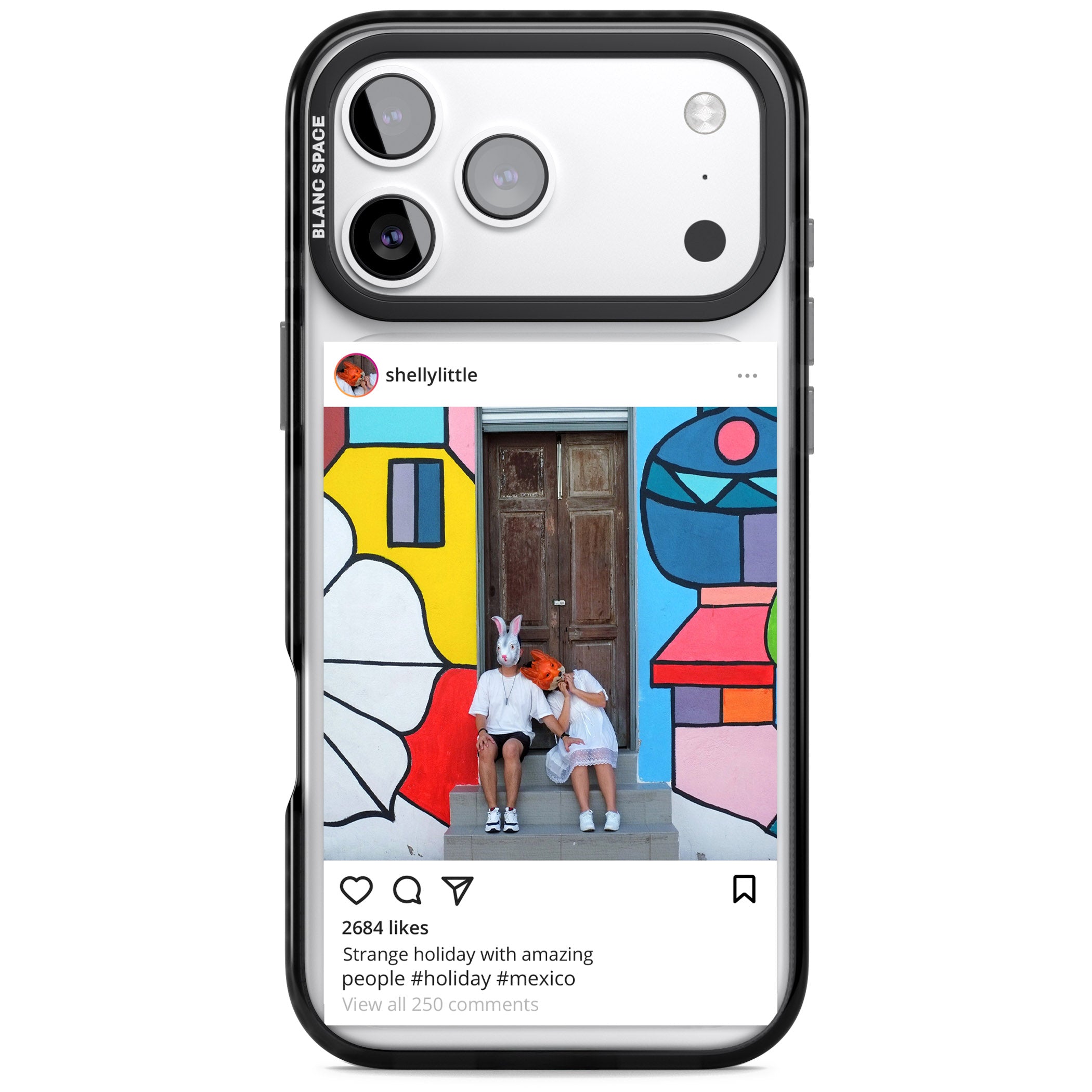 Personalised Instagram iPhone 17 Pro Impact Pro Black Phone Case