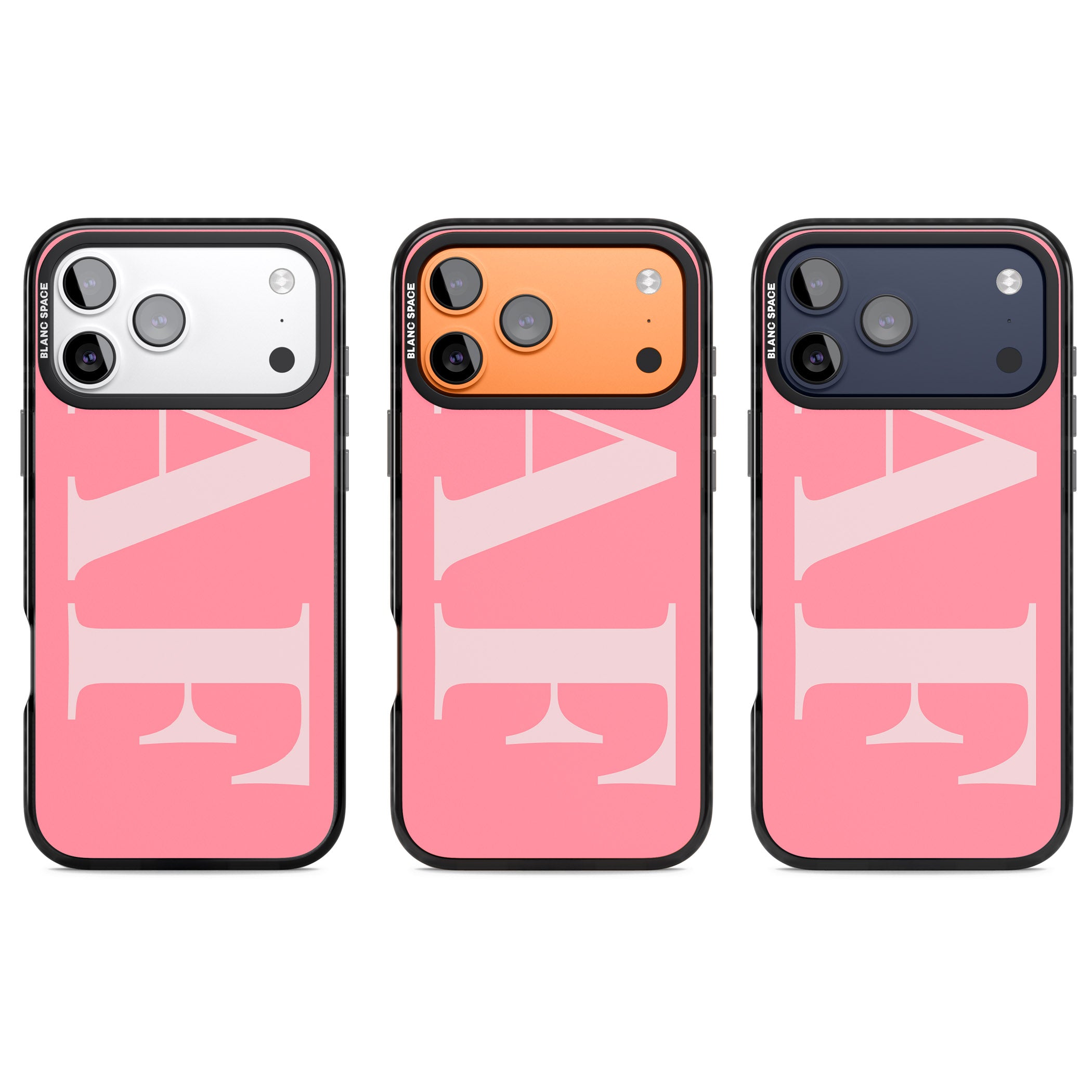 Personalised Light & Dark Pink Green Letters iPhone 17 Pro Impact Pro Black Phone Case APT Impact Protection