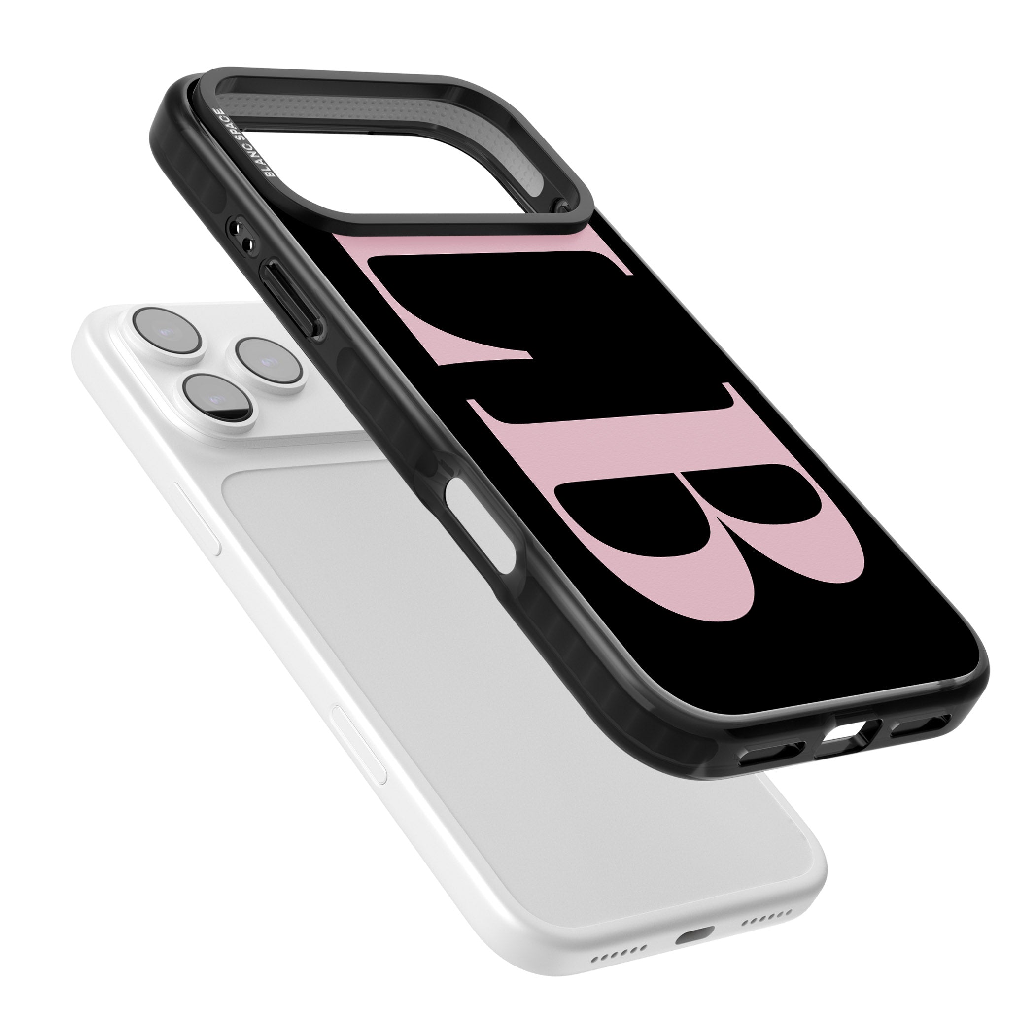 Personalised Pink & Black Green Letters iPhone 17 Pro Impact Pro Black Phone Case Colours