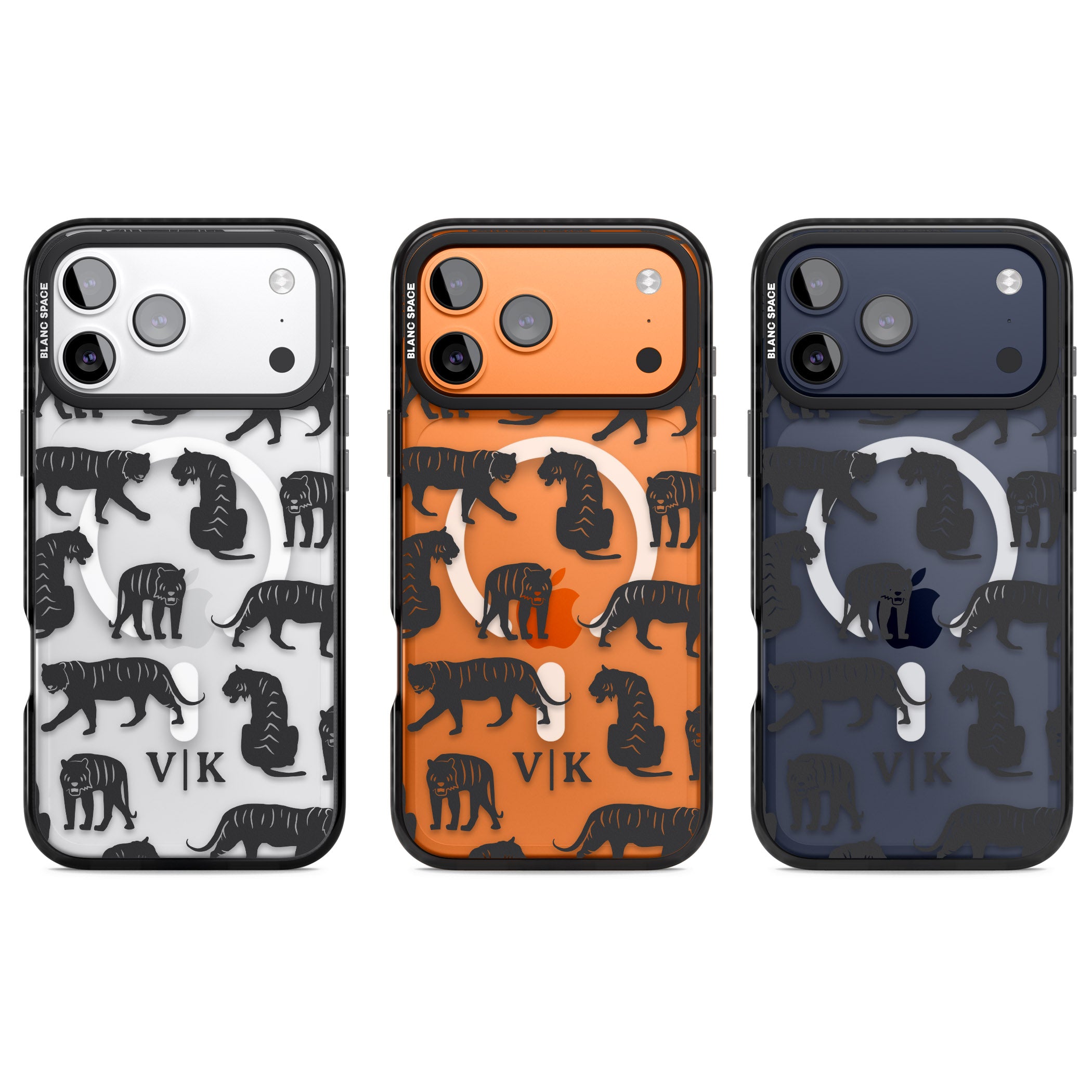 Personalised Tiger Silhouettes iPhone 17 Pro Impact Pro Black Phone Case APT Impact Protection
