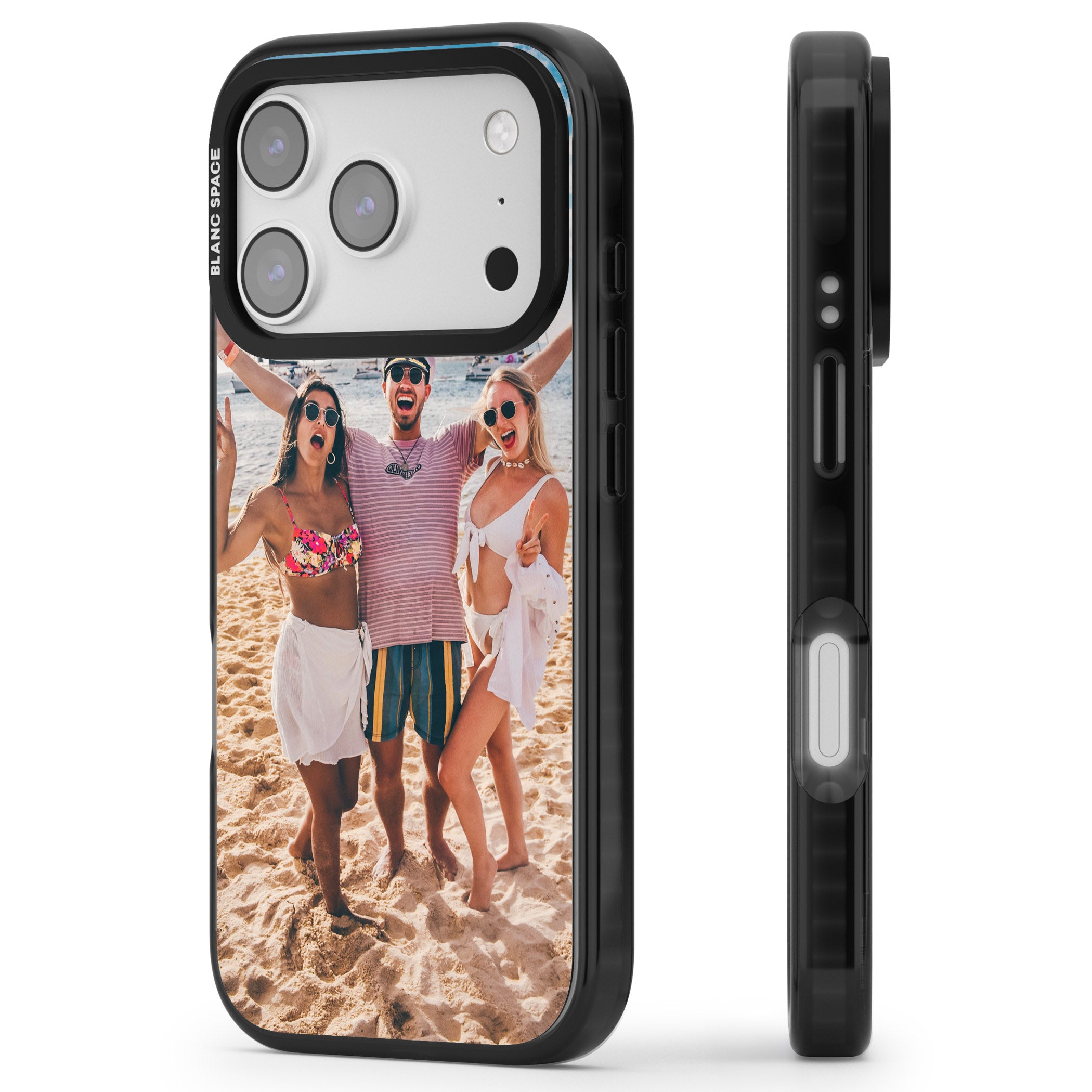 Personalised Photo iPhone 17 Pro Max Impact Pro Black Phone Case Side Profile