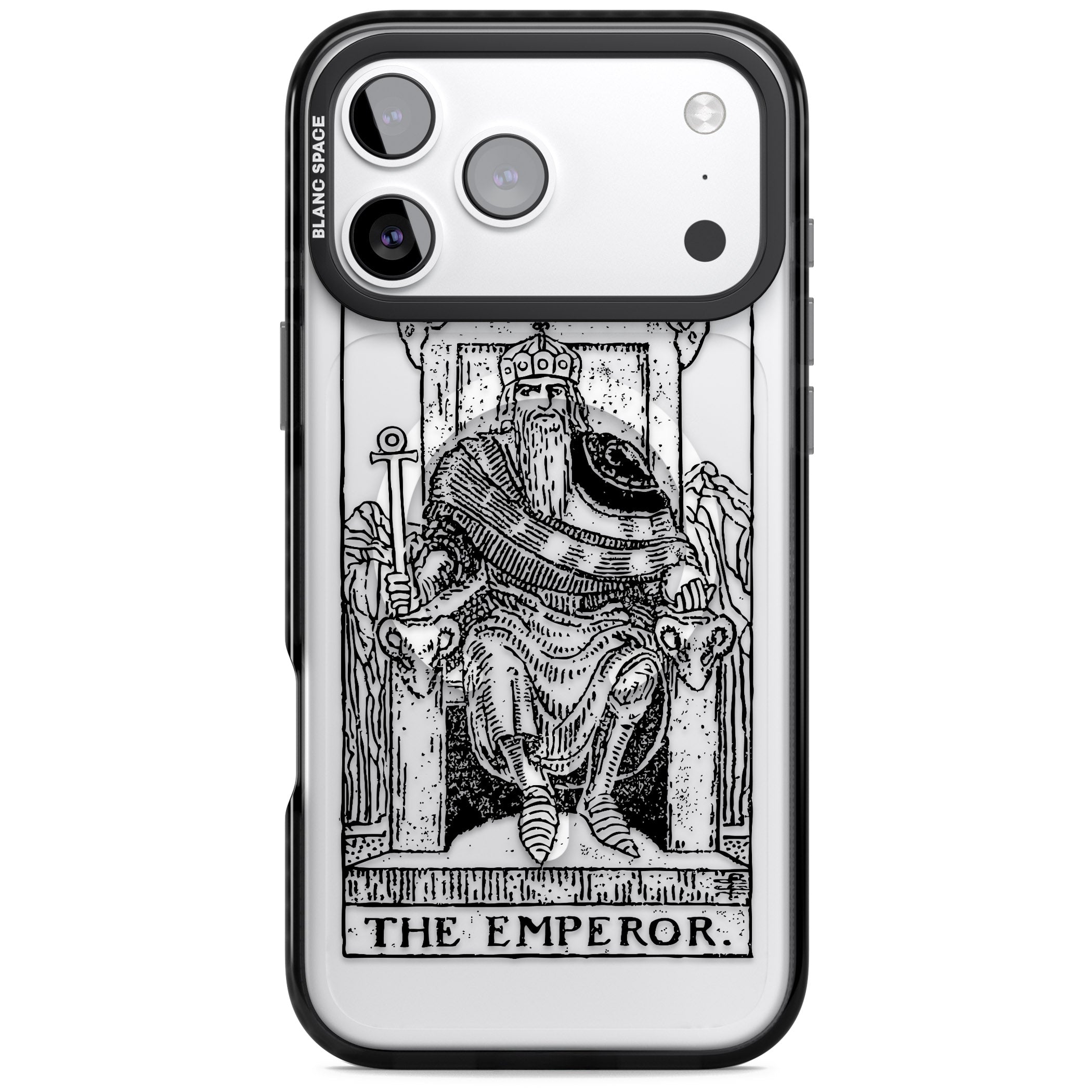 Personalised The Emperor Tarot iPhone 17 Pro Max Impact Pro Black Phone Case