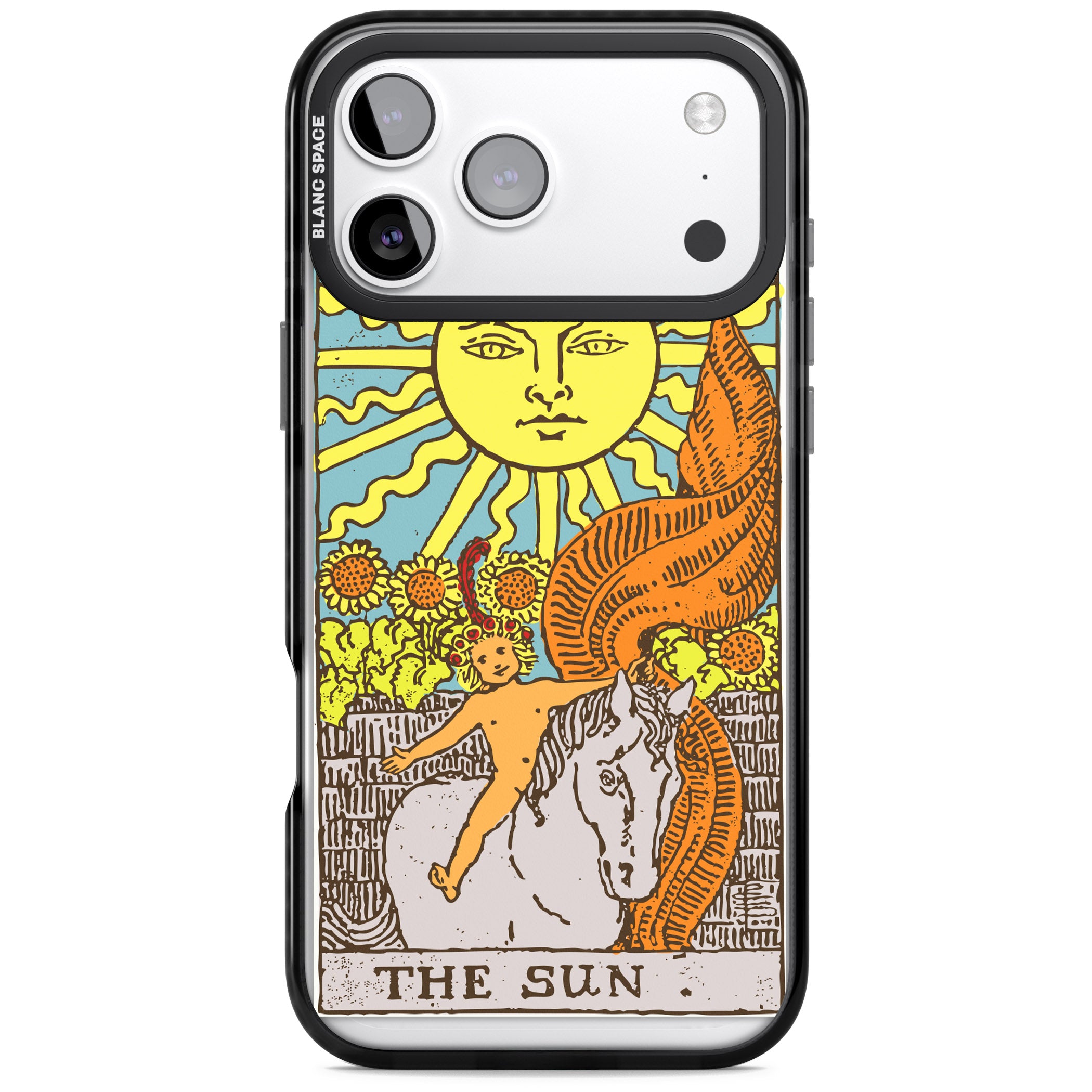 Personalised The Sun Tarot Card (Color) iPhone 17 Pro Max Impact Pro Black Phone Case