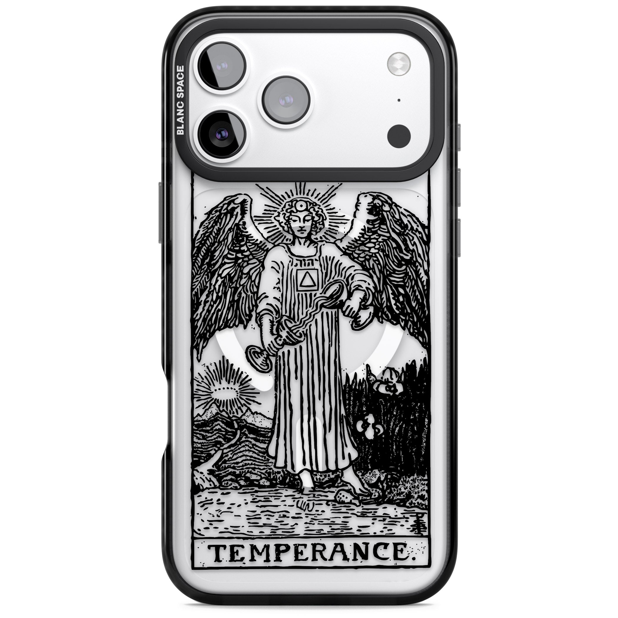 Personalised Temperance Tarot Card (Clear) iPhone 17 Pro Max Impact Pro Black Phone Case