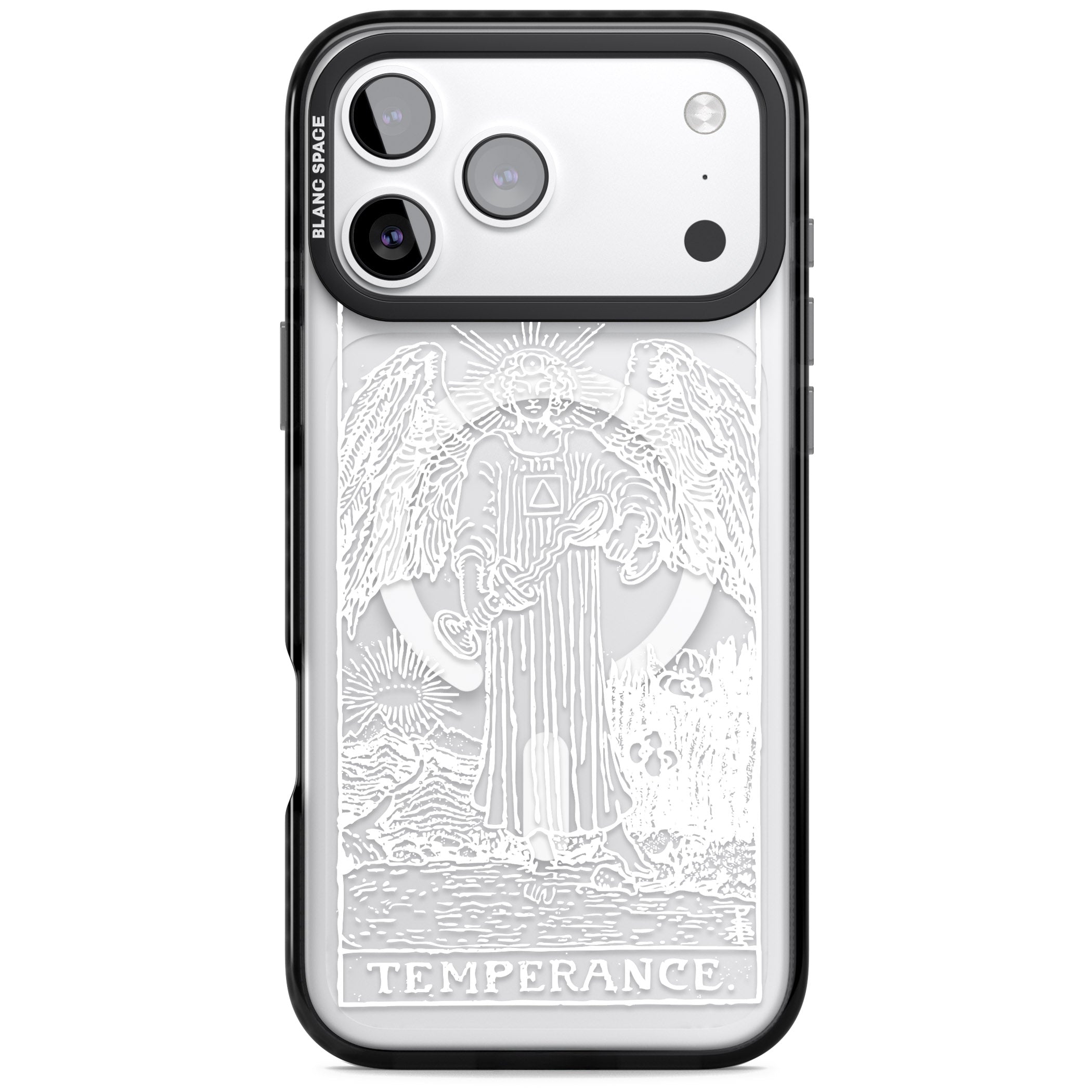 Personalised Temperance Tarot Card (White) iPhone 17 Pro Max Impact Pro Black Phone Case