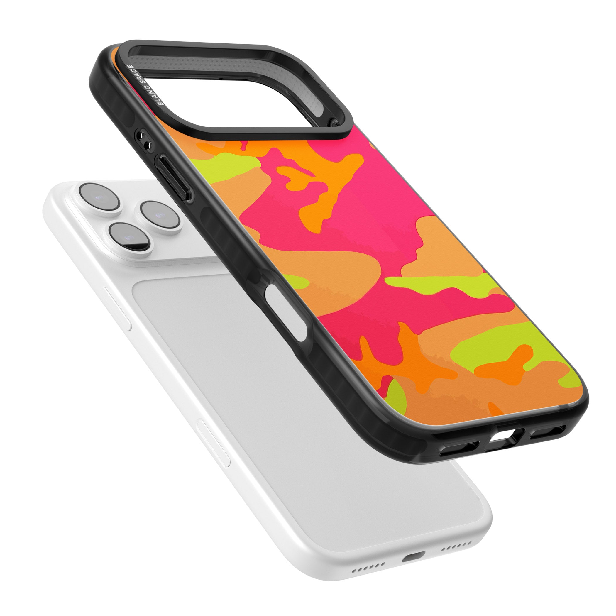 Neon Camo iPhone 17 Pro Impact Pro Black Phone Case Colours