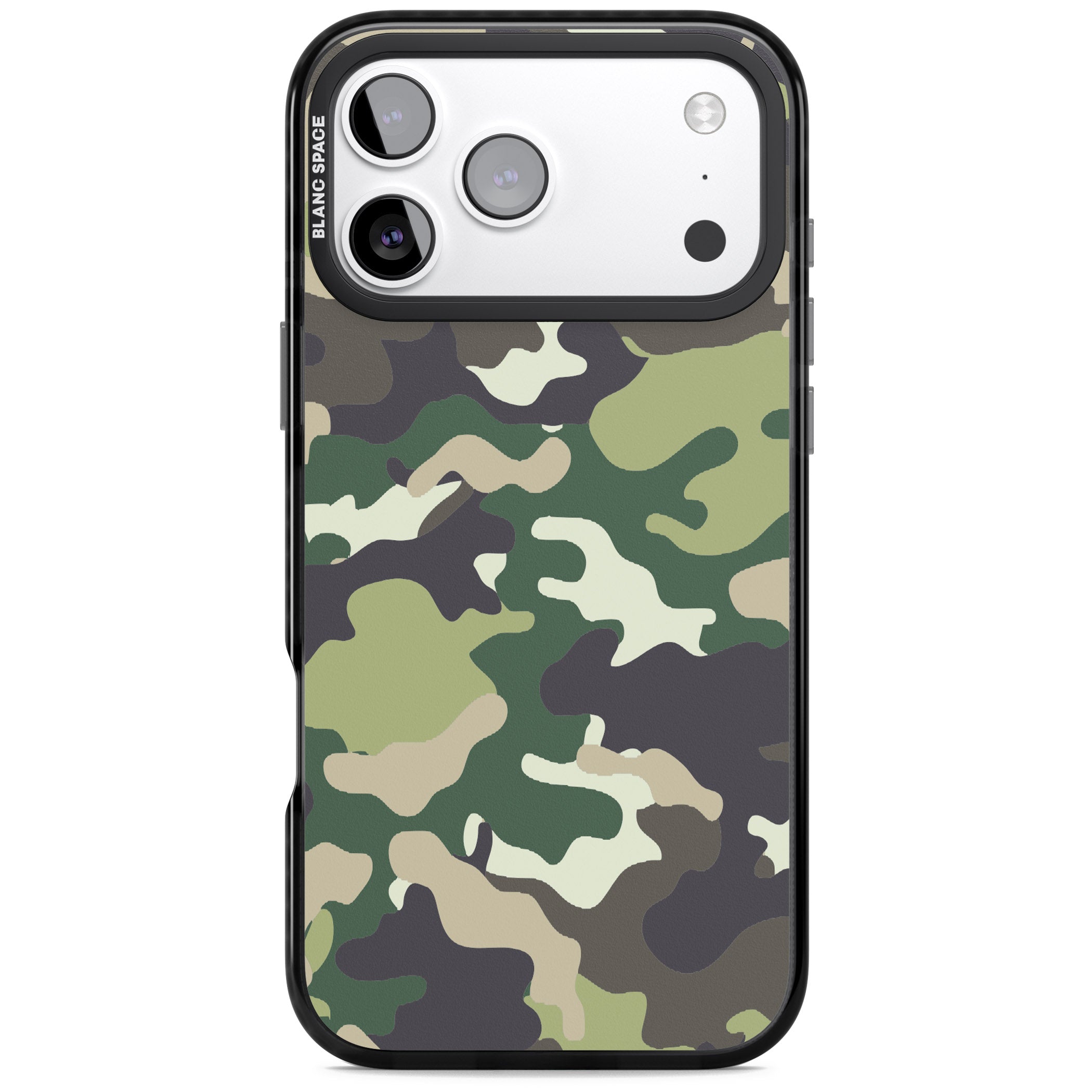 Green Camo iPhone 17 Pro Max Impact Pro Black Phone Case