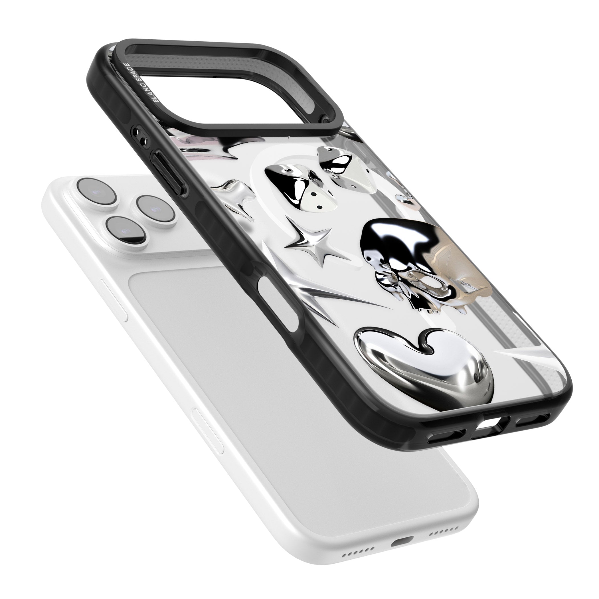 Chromed iPhone 17 Pro Impact Pro Black Phone Case Colours