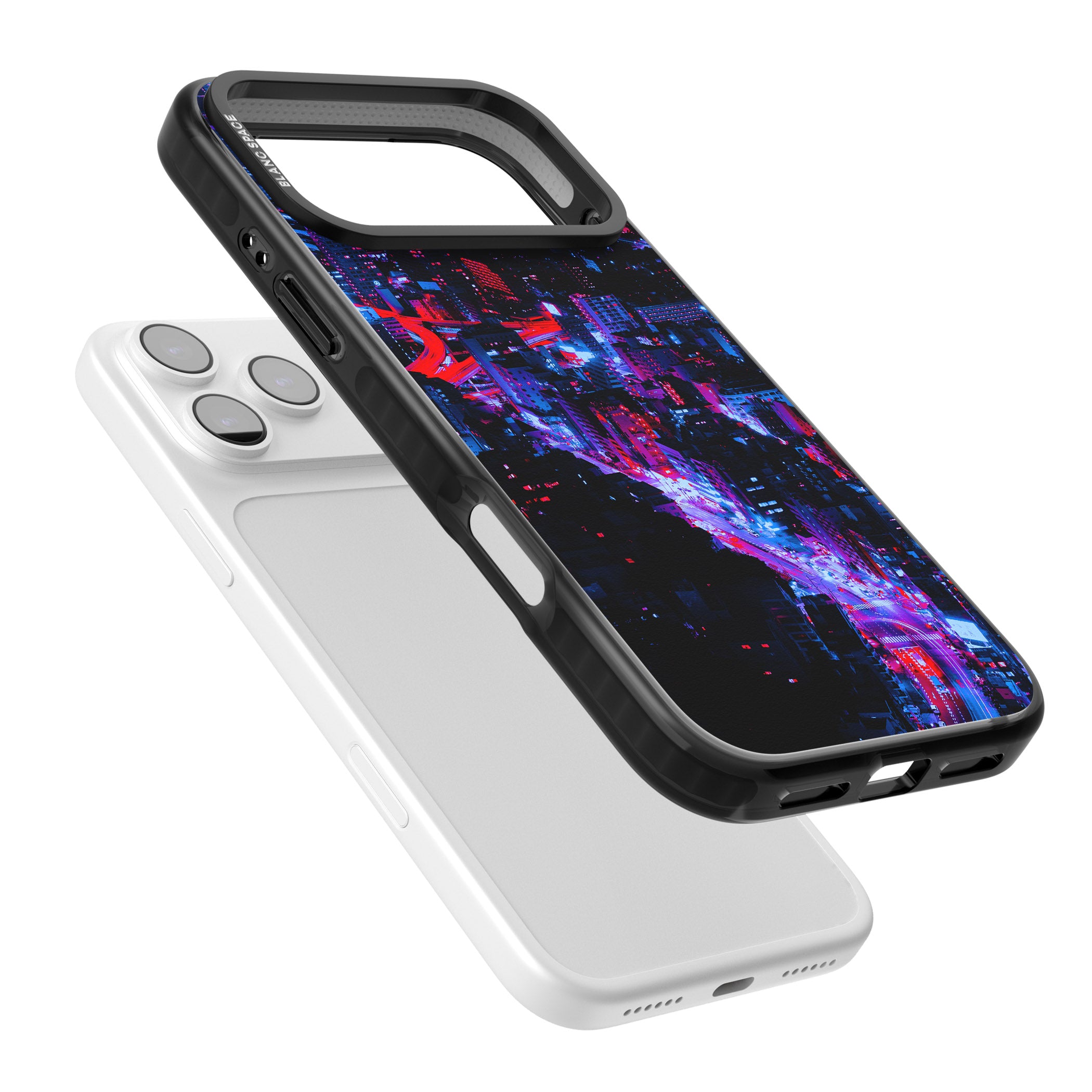 Neon Cityscape iPhone 17 Pro Max Impact Pro Black Phone Case Colours
