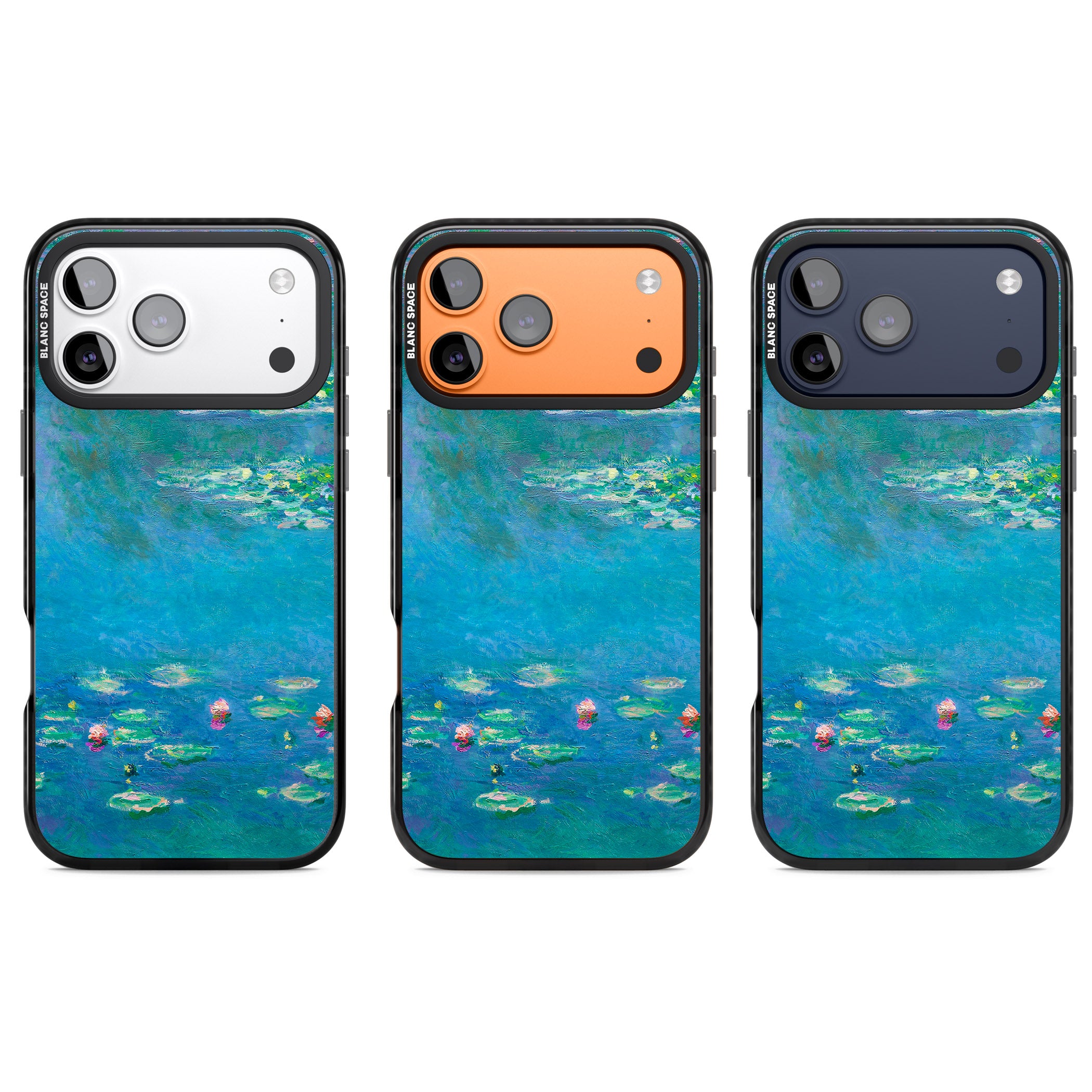 Water Lilies iPhone 17 Pro Impact Pro Black Phone Case APT Impact Protection