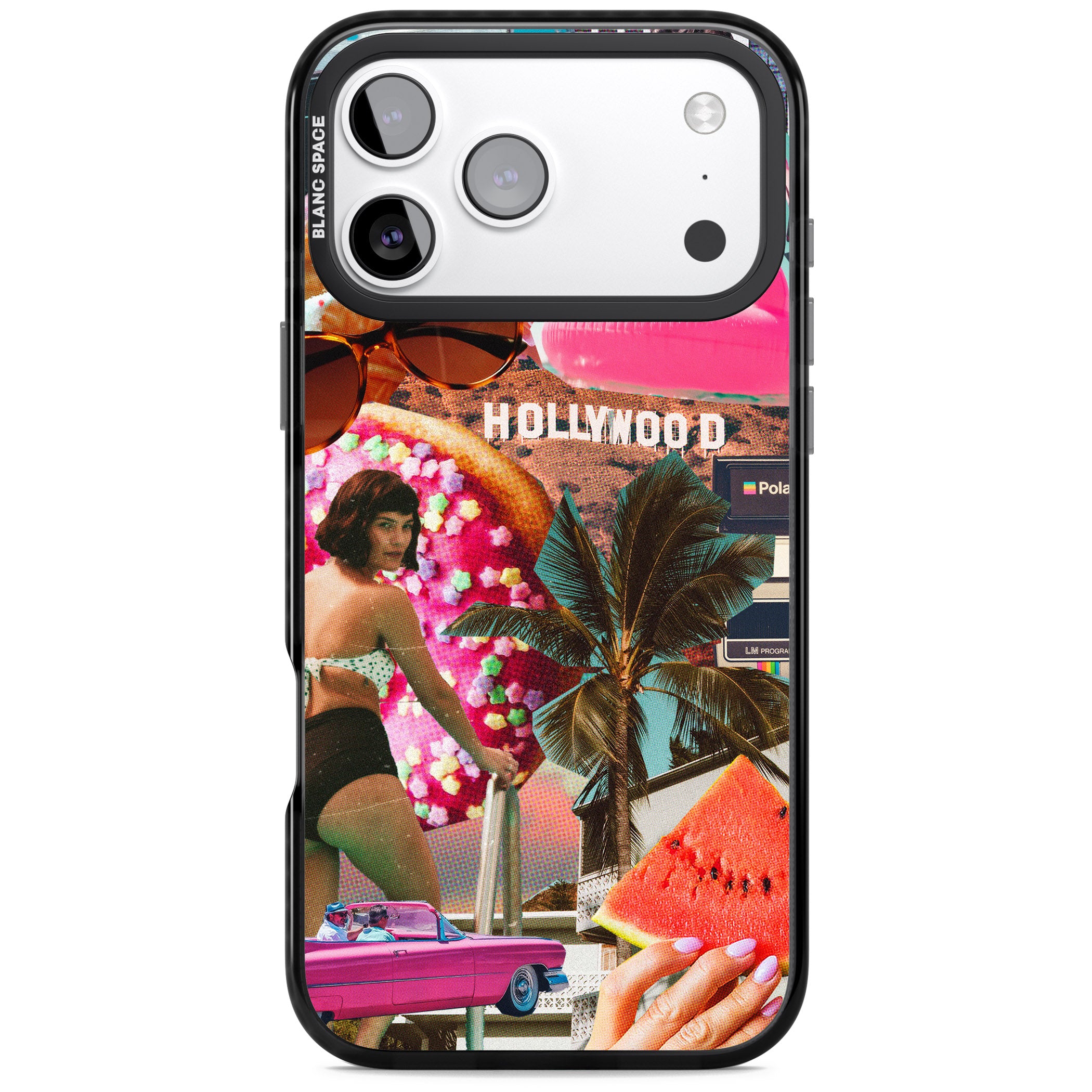 Hollywood Retro Collage iPhone 17 Pro Impact Pro Black Phone Case