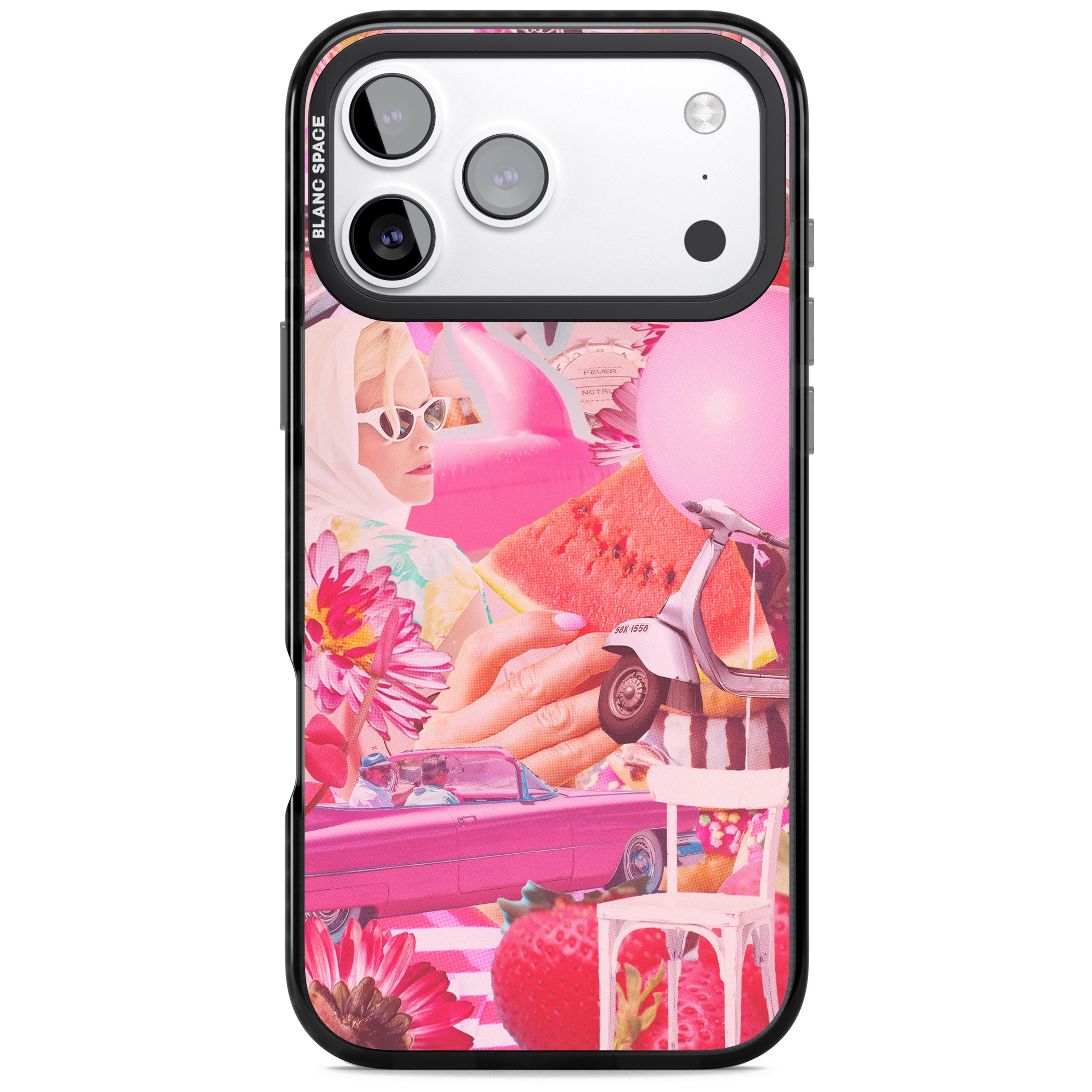 Retro Pink Glamour iPhone 17 Pro Max Impact Pro Black Phone Case
