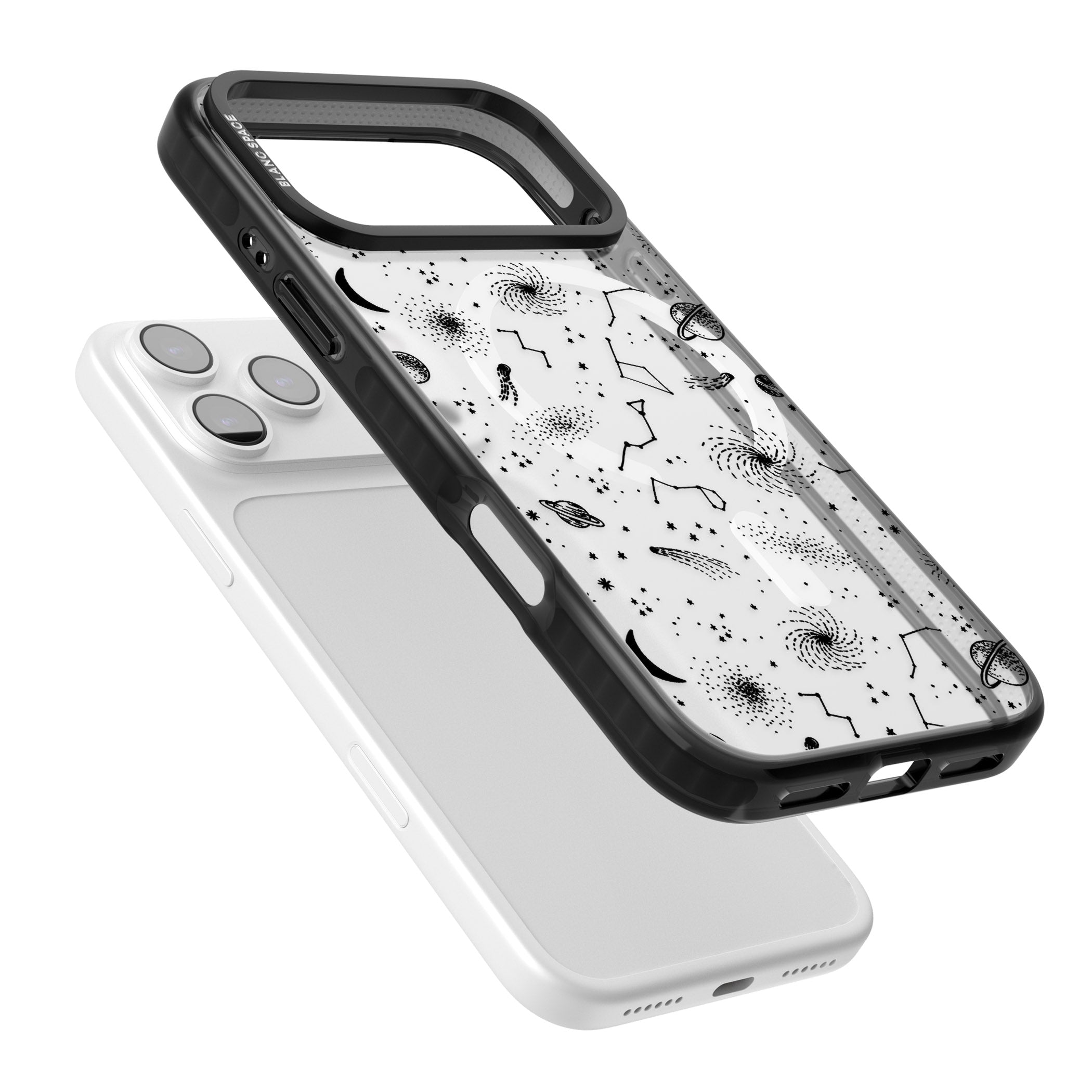 Galactic Sketch iPhone 17 Pro Max Impact Pro Black Phone Case Colours