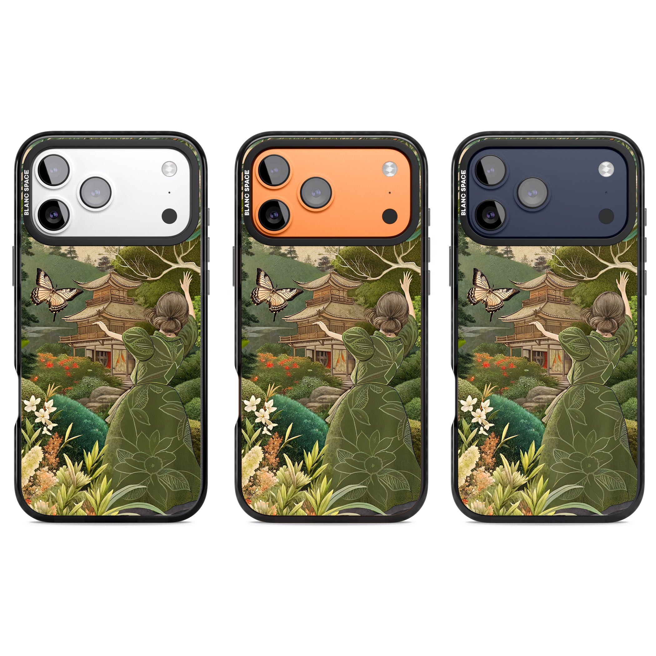 Japanese Nature iPhone 17 Pro Impact Pro Black Phone Case APT Impact Protection