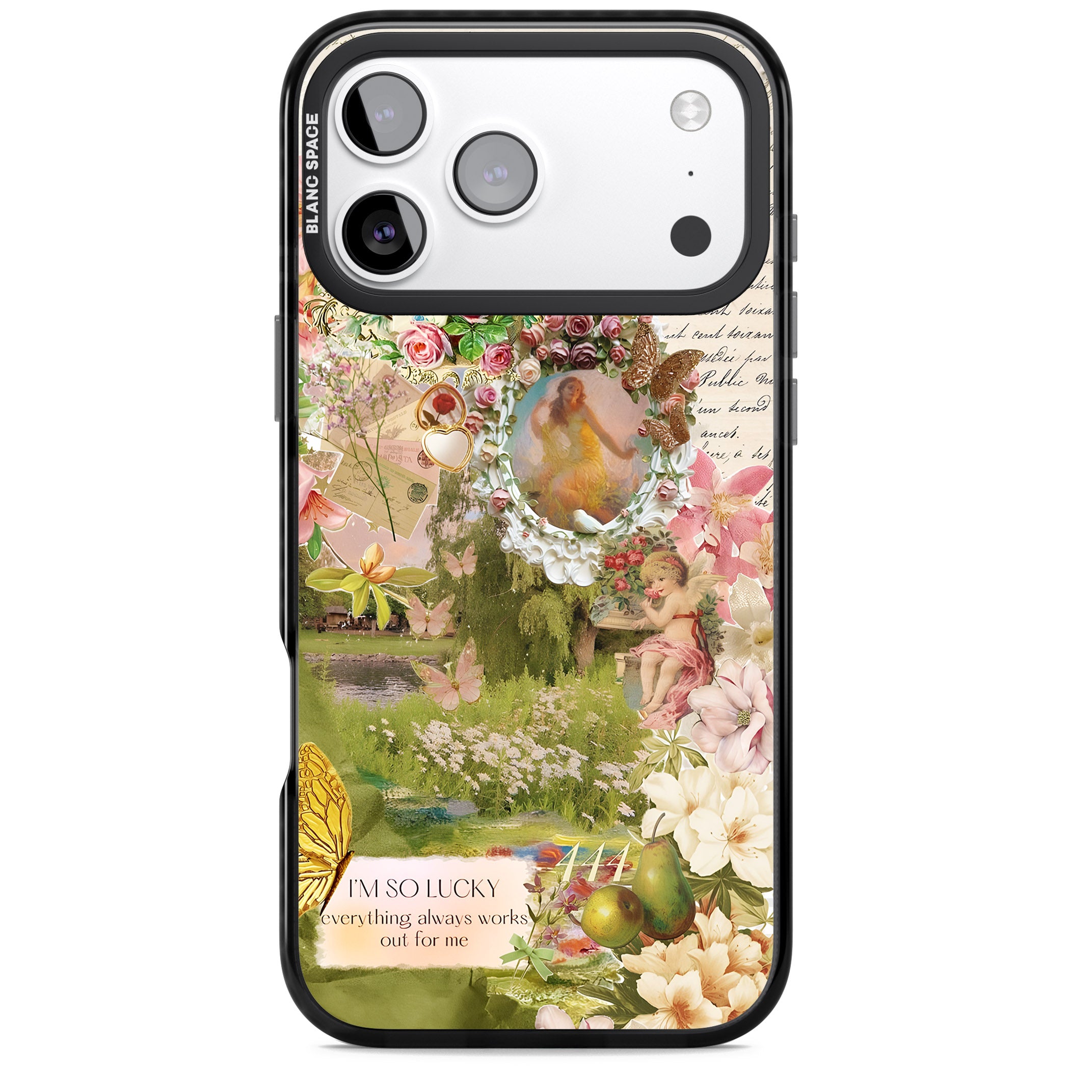 Nature in Pink iPhone 17 Pro Impact Pro Black Phone Case