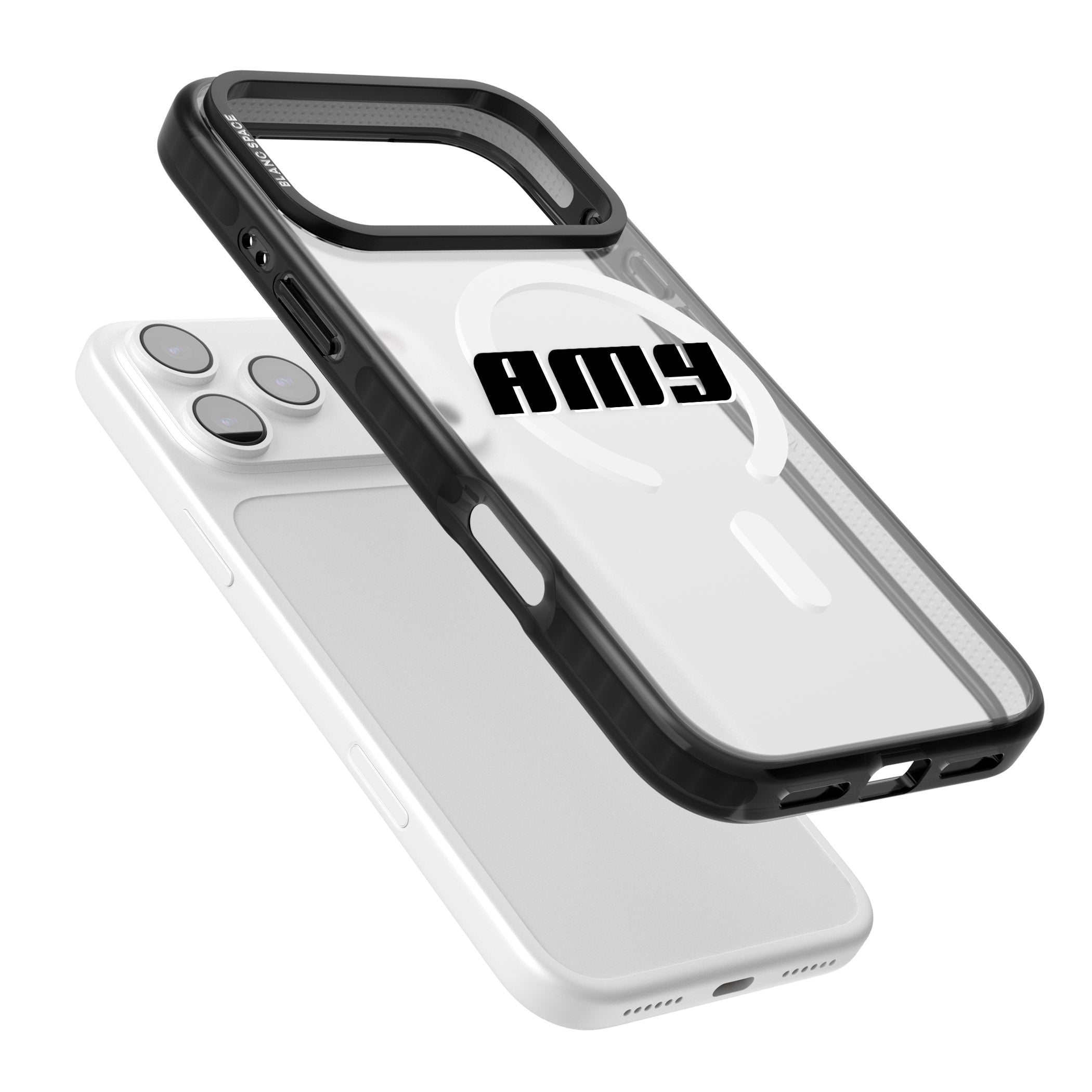 Personalised Bold Name iPhone 17 Pro Max Impact Pro Black Phone Case Colours