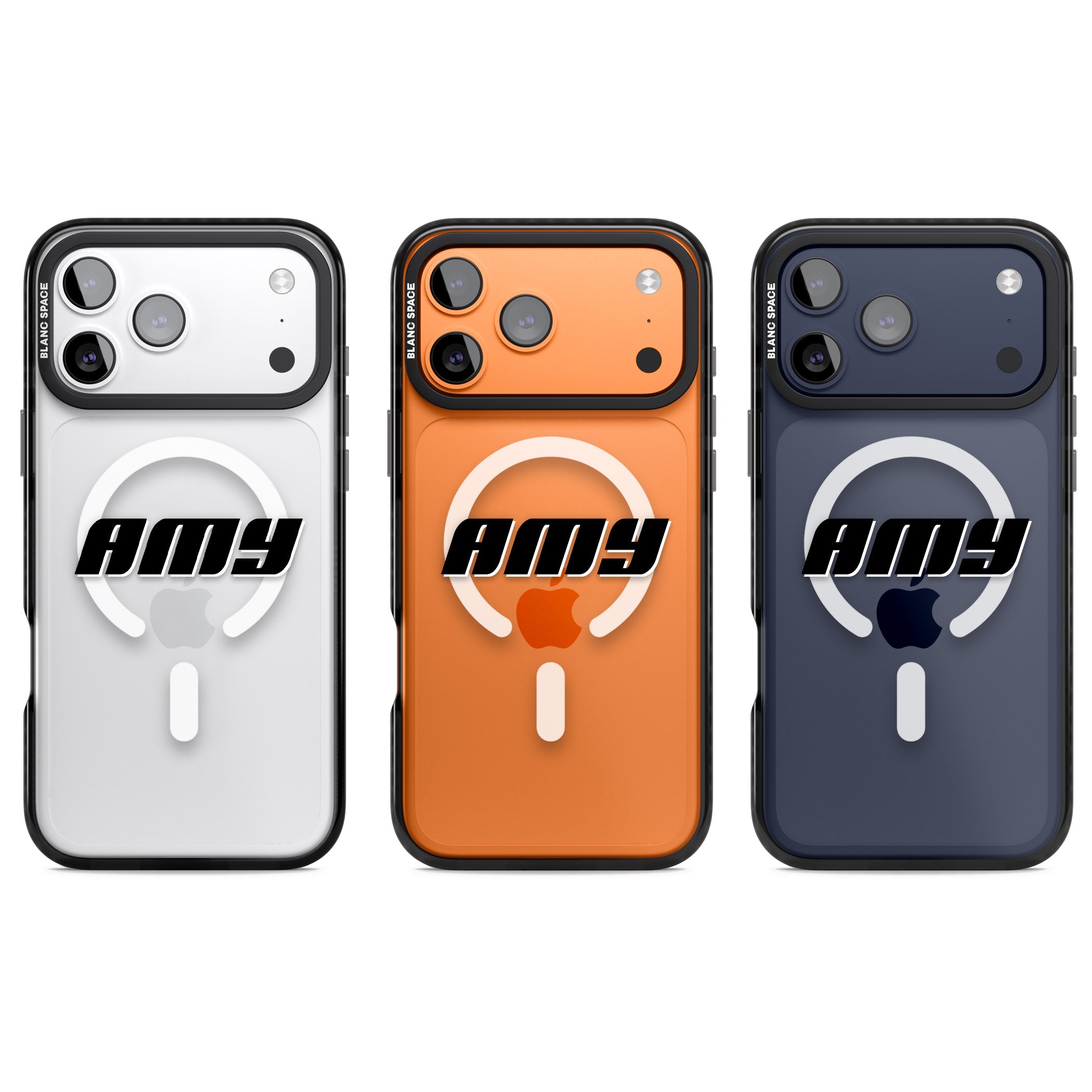 Personalised Bold Name iPhone 17 Pro Impact Pro Black Phone Case APT Impact Protection