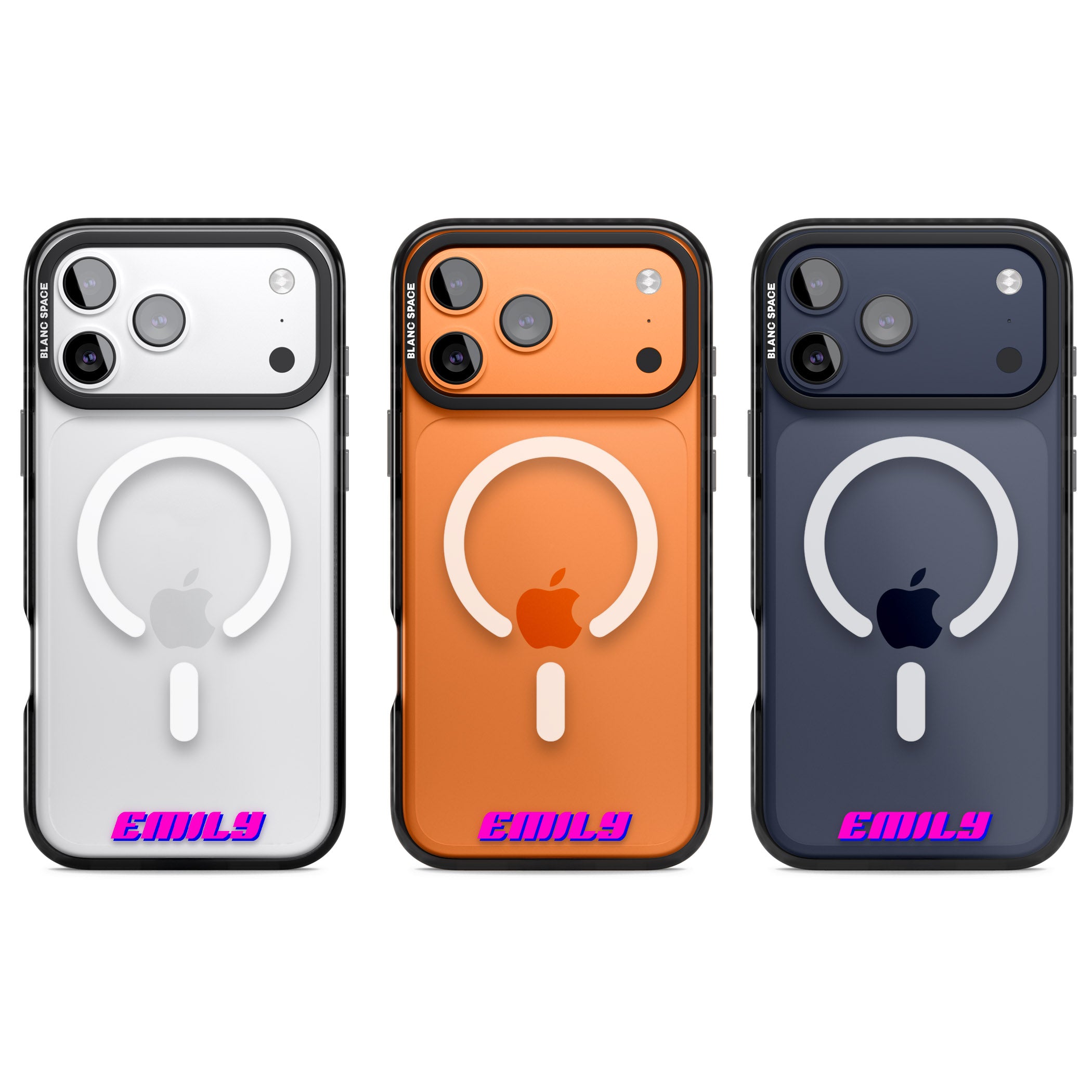 Personalised Cool Bottom Name iPhone 17 Pro Impact Pro Black Phone Case APT Impact Protection