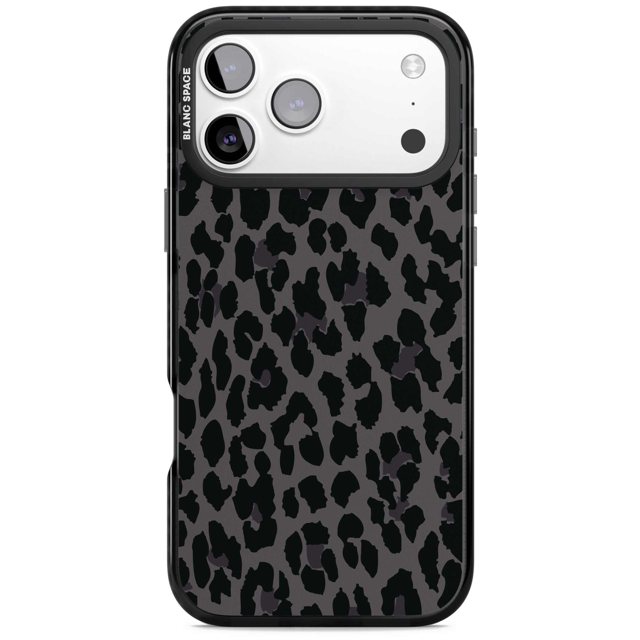Dark Leopard Print iPhone 17 Pro Max Impact Pro Black Phone Case
