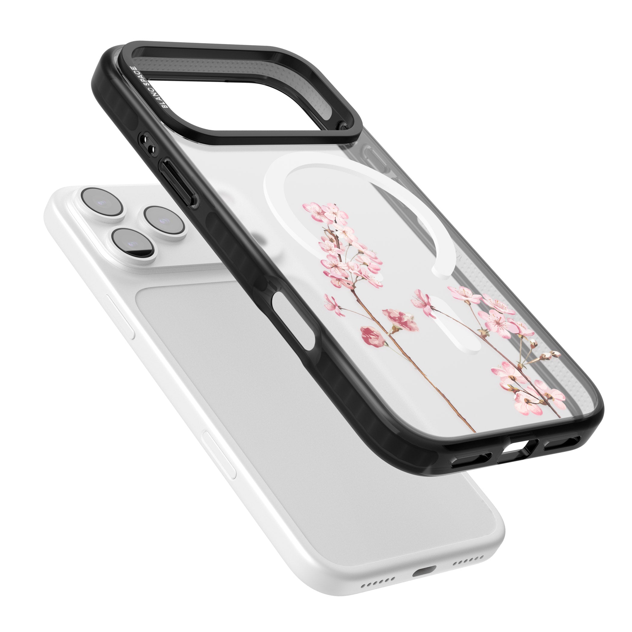 Blossom Flower iPhone 17 Pro Max Impact Pro Black Phone Case Colours