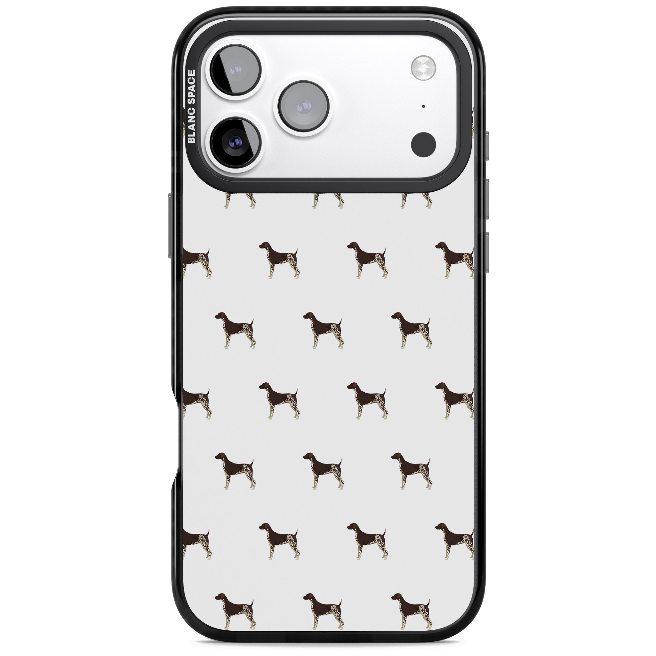 German Shorthaired Pointer Pattern iPhone 17 Pro Impact Pro Black Phone Case