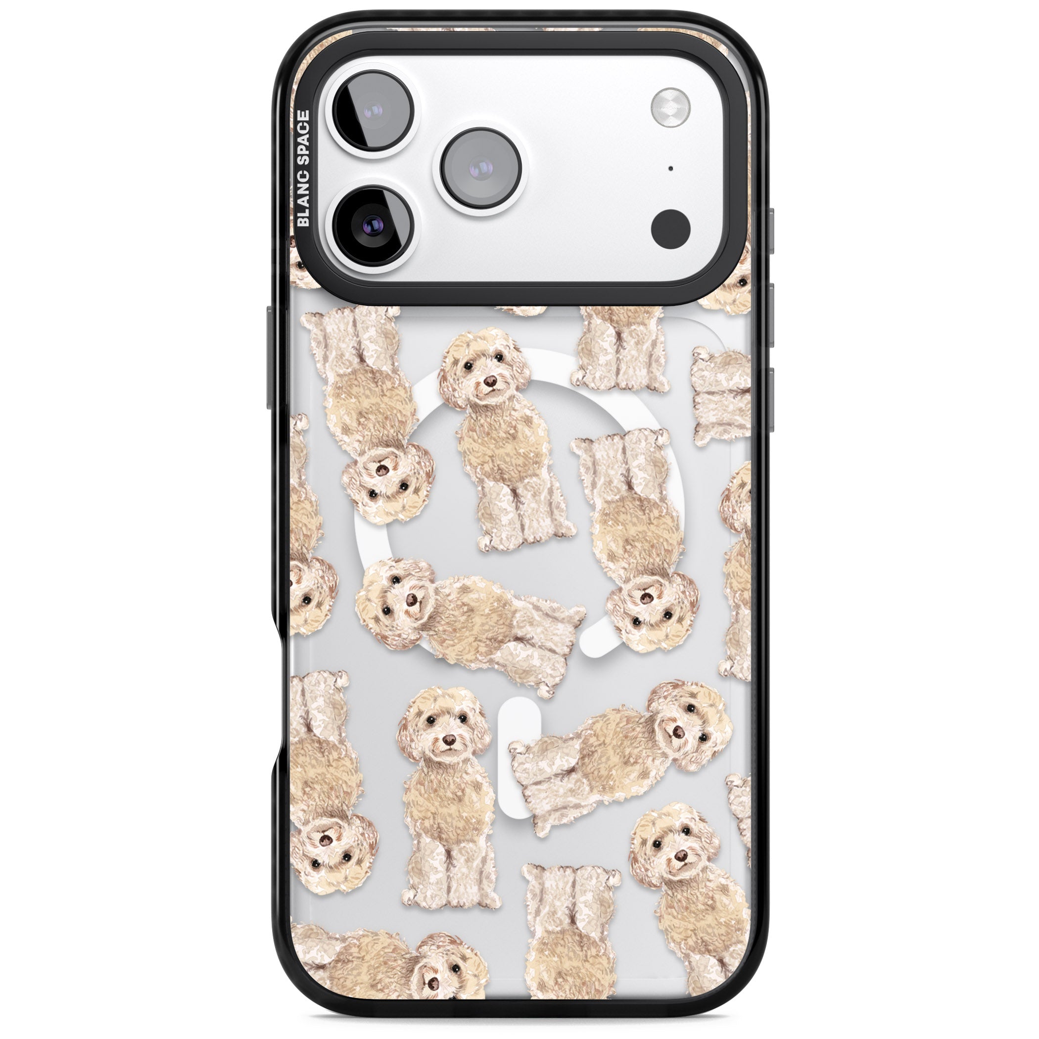 Cockapoo Patterned iPhone 17 Pro Max Impact Pro Black Phone Case