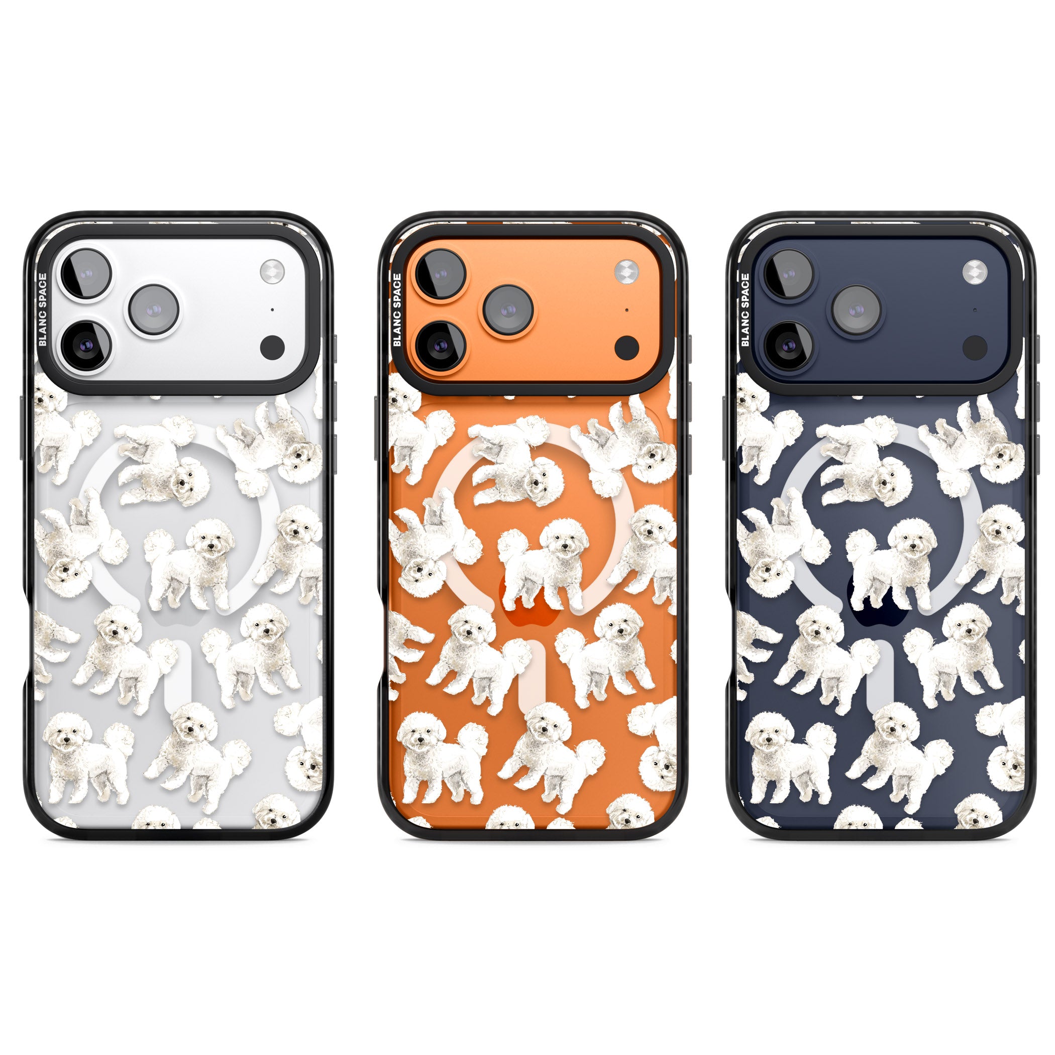 Bichon Frise Watercolor iPhone 17 Pro Impact Pro Black Phone Case APT Impact Protection