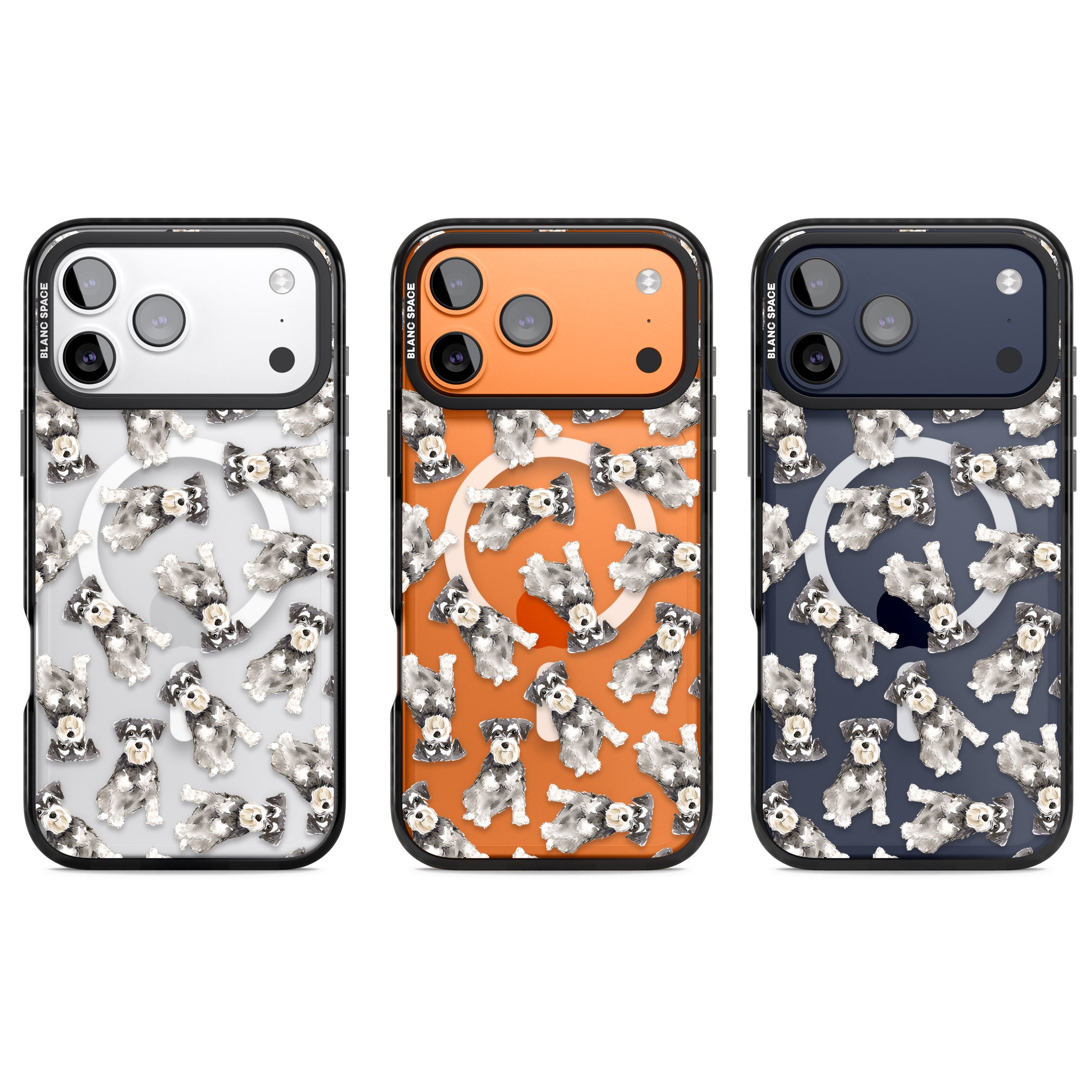 Miniature Schnauzer Watercolor iPhone 17 Pro Impact Pro Black Phone Case APT Impact Protection