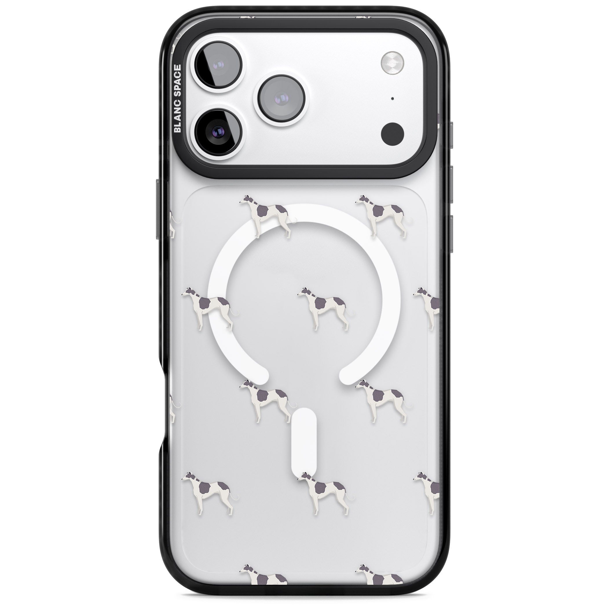 Greyhound Pattern iPhone 17 Pro Max Impact Pro Black Phone Case