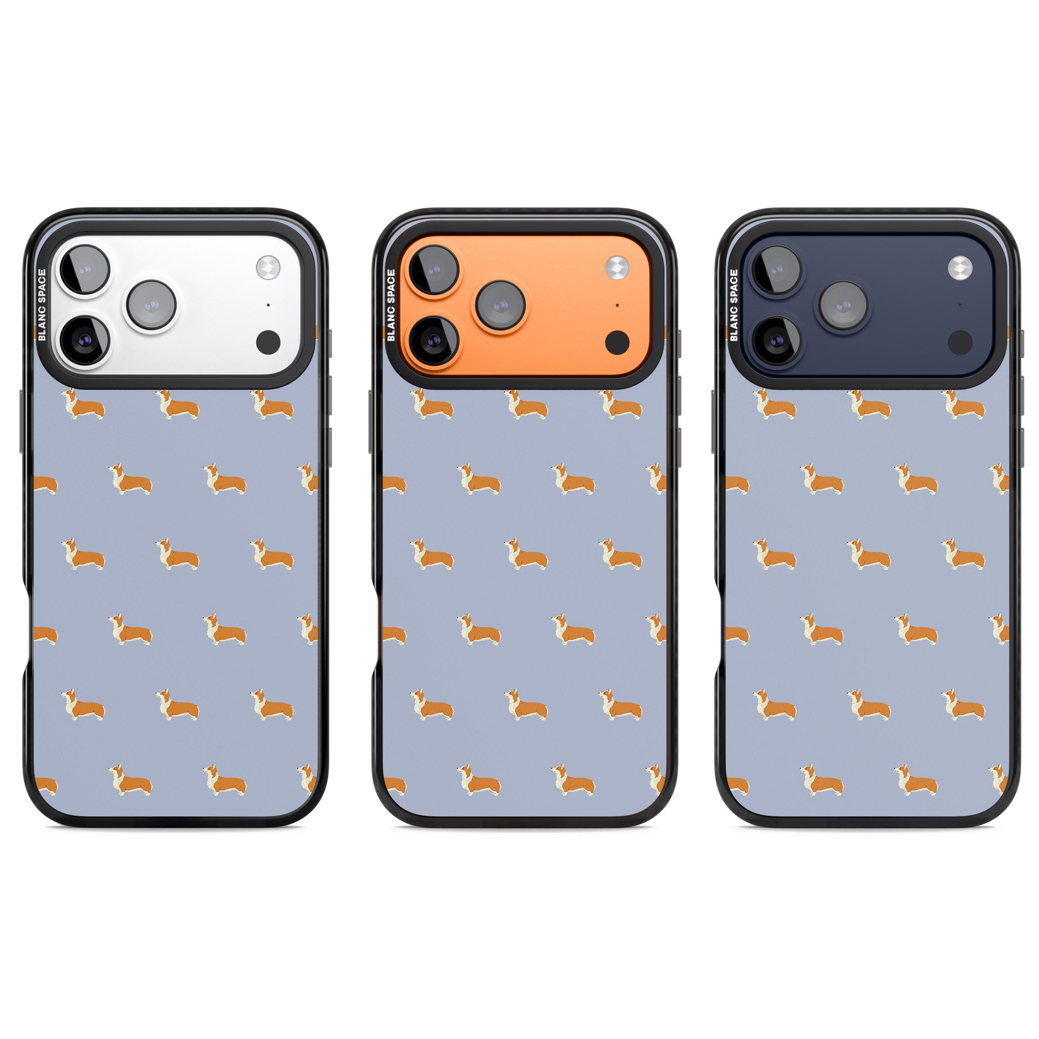 Corgi Pattern iPhone 17 Pro Impact Pro Black Phone Case APT Impact Protection