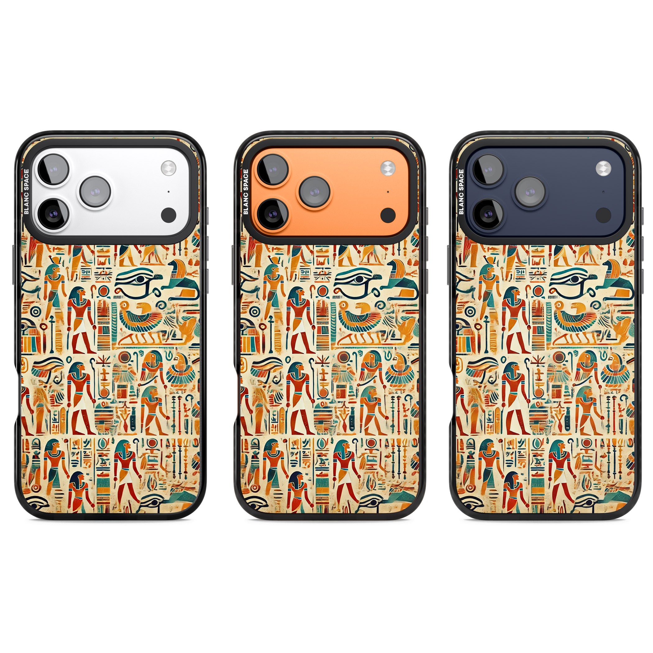 Egyptian Heiroglyphics iPhone 17 Pro Impact Pro Black Phone Case APT Impact Protection