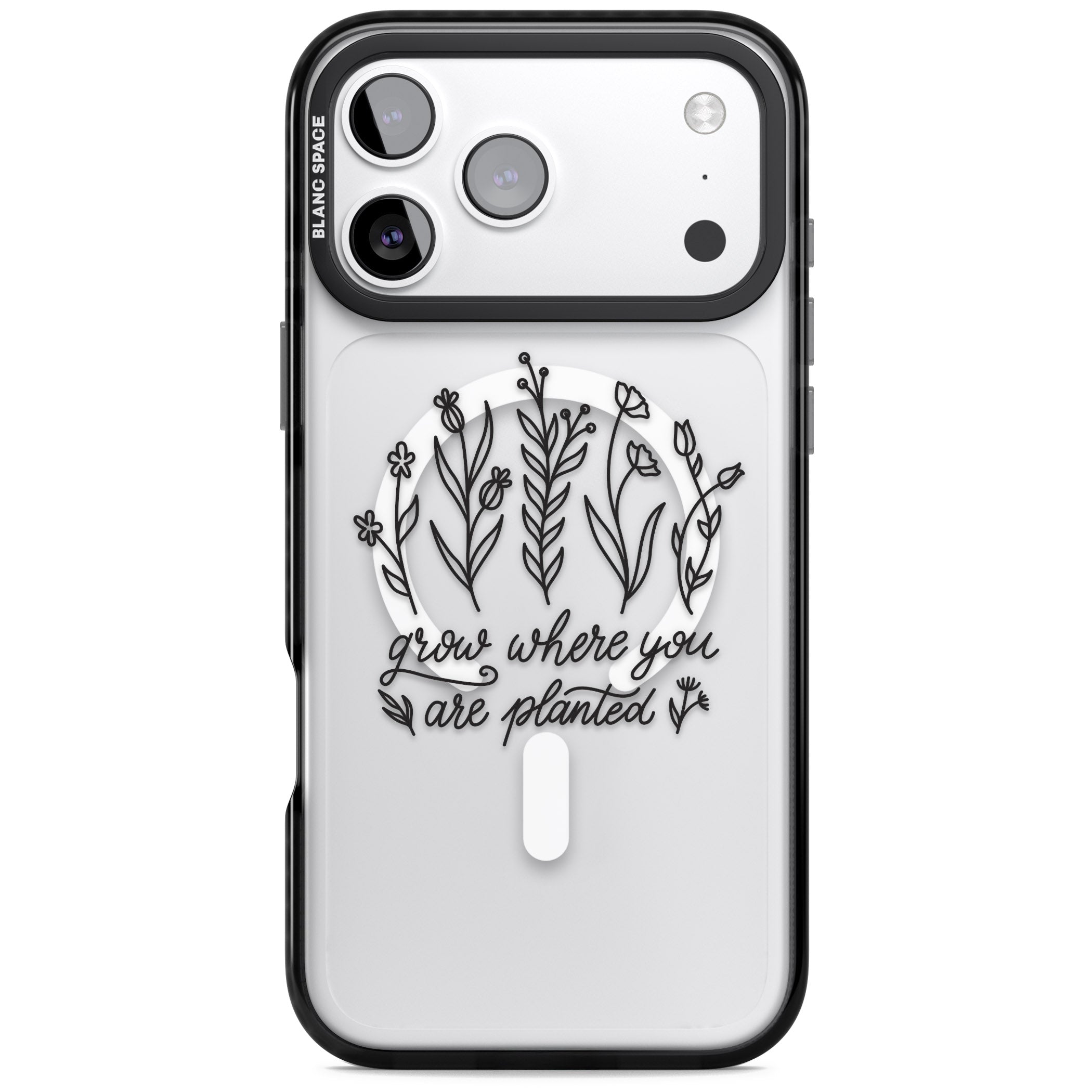 Grow Where You Are Planted iPhone 17 Pro Max Impact Pro Black Phone Case