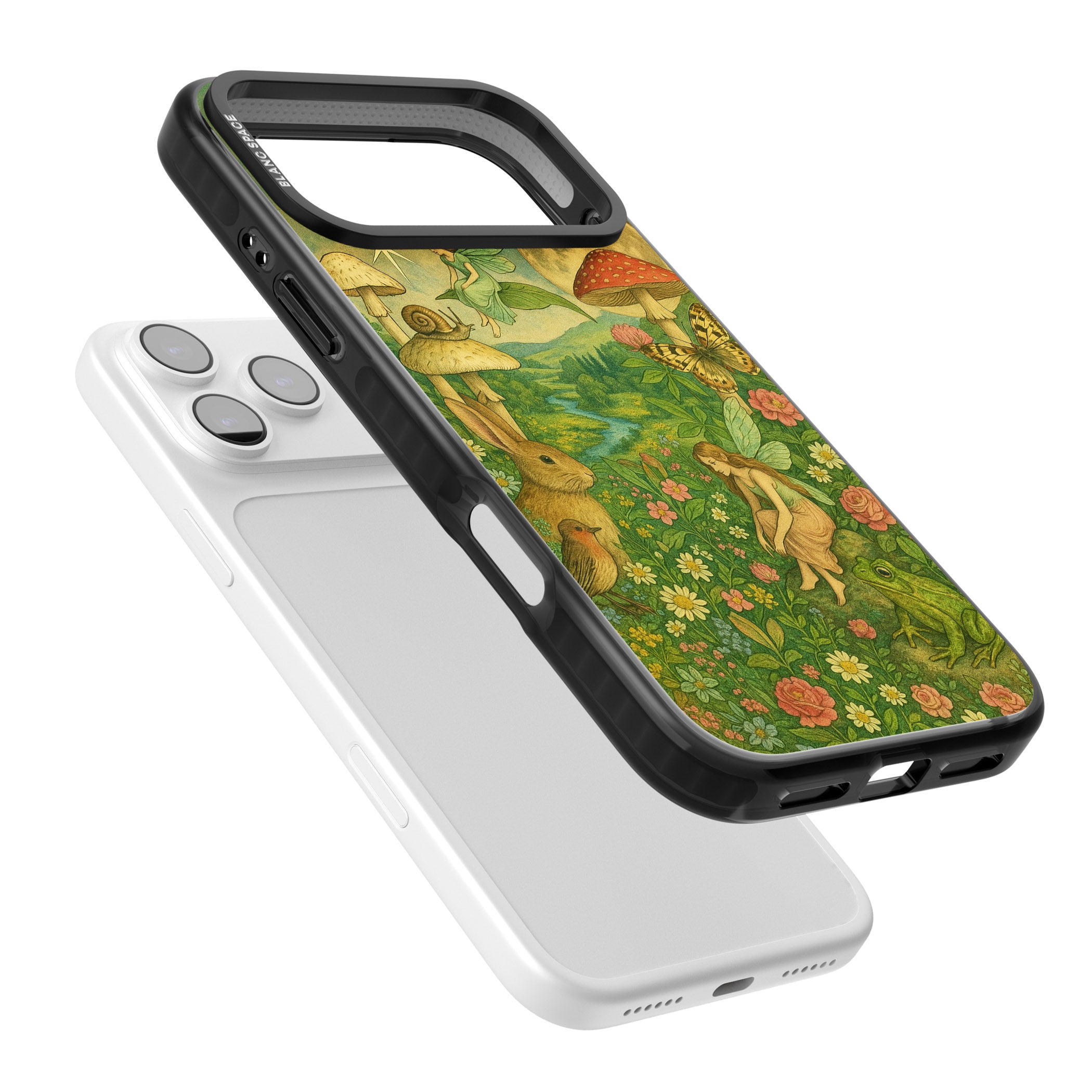 Fairies & Flowers iPhone 17 Pro Impact Pro Black Phone Case Colours