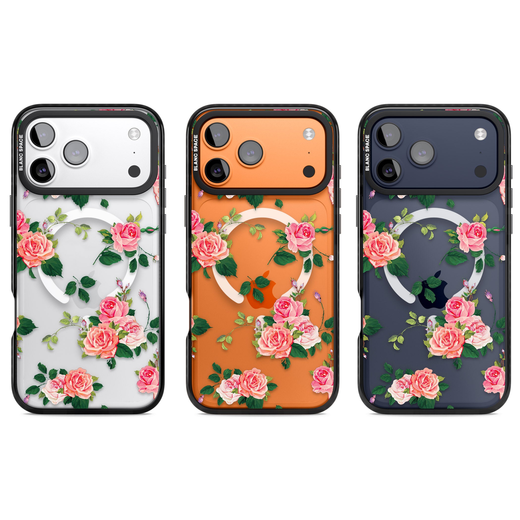 Pink Roses iPhone 17 Pro Impact Pro Black Phone Case APT Impact Protection